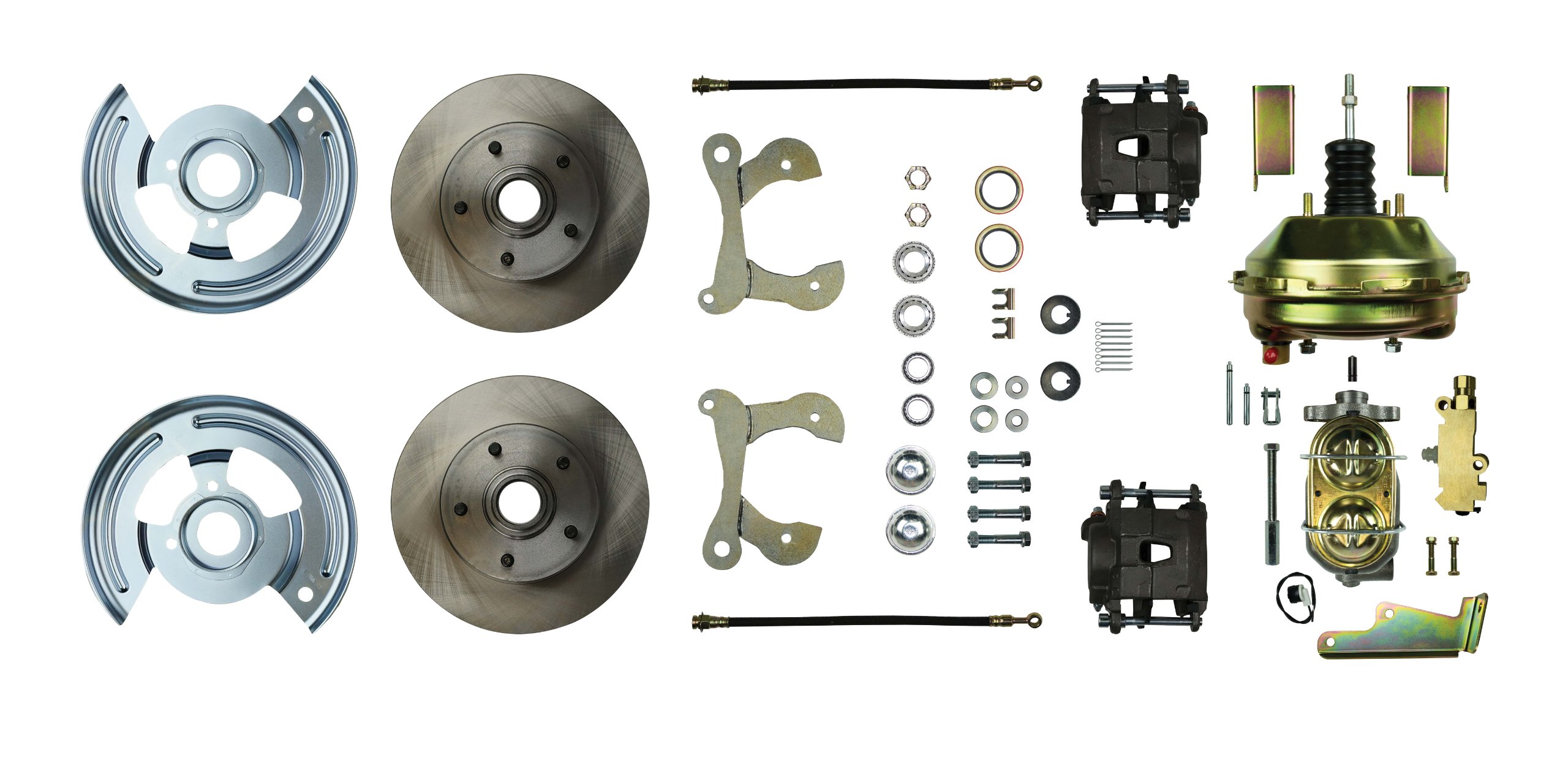 The Right Stuff Detailing FSC55DCC Power Front Disc Brake Conversion Kit for 1955-1957 Full Size Chevy Cars - High Performance Booster & Disc Brake Upgrade for Classic Car Restoration & Safe Driving