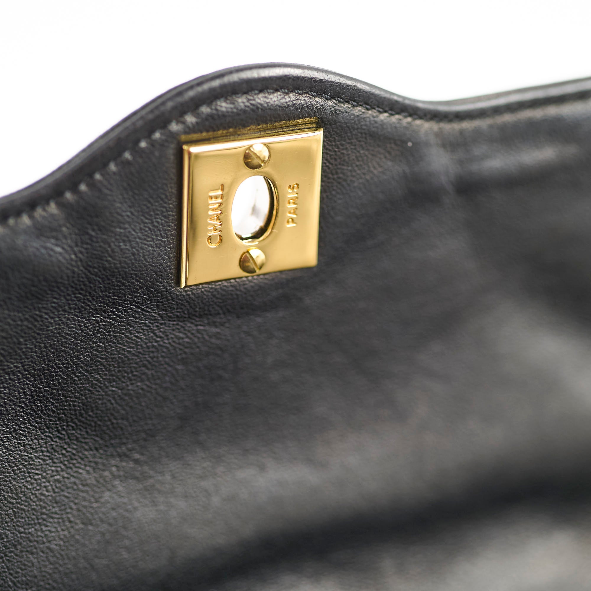 Chanel Paris Lined Double Flap Black Leather Handbag - Luxury Designer Shoulder Bag for Women | Perfect for Evening Events, Parties & Special Occasions