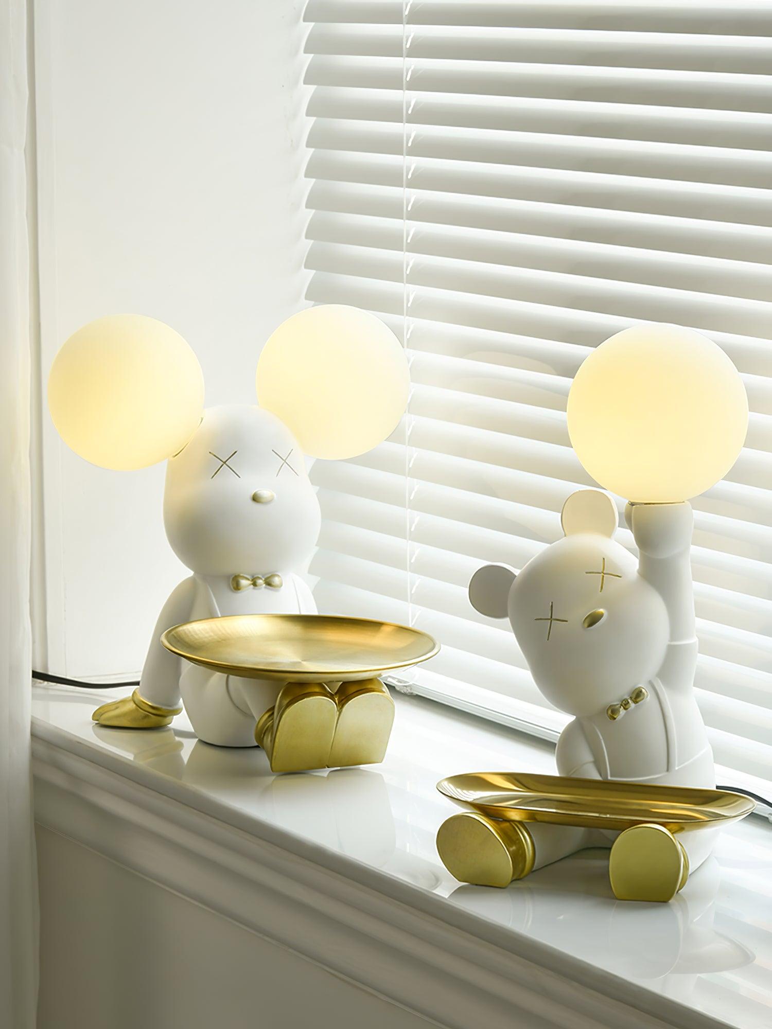 Violent Bear Tray Desk Lamp - Adjustable LED Reading Light with USB Charging Port for Study, Office & Bedroom - Perfect for Night Reading, Working & Home Decor