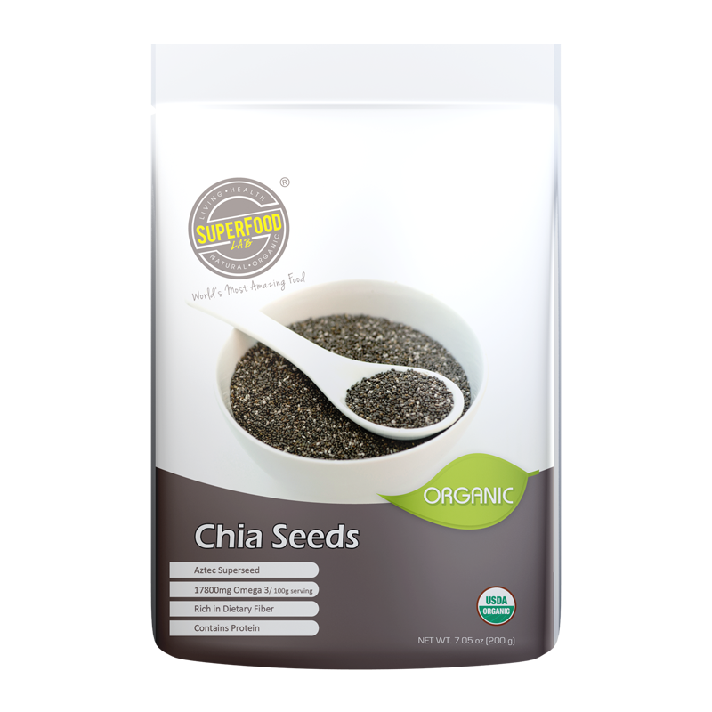 Organic Chia Seeds - Non-GMO, Gluten-Free Superfood for Smoothies, Baking & Healthy Snacks | Perfect for Weight Loss, Energy Boost & Vegan Diet