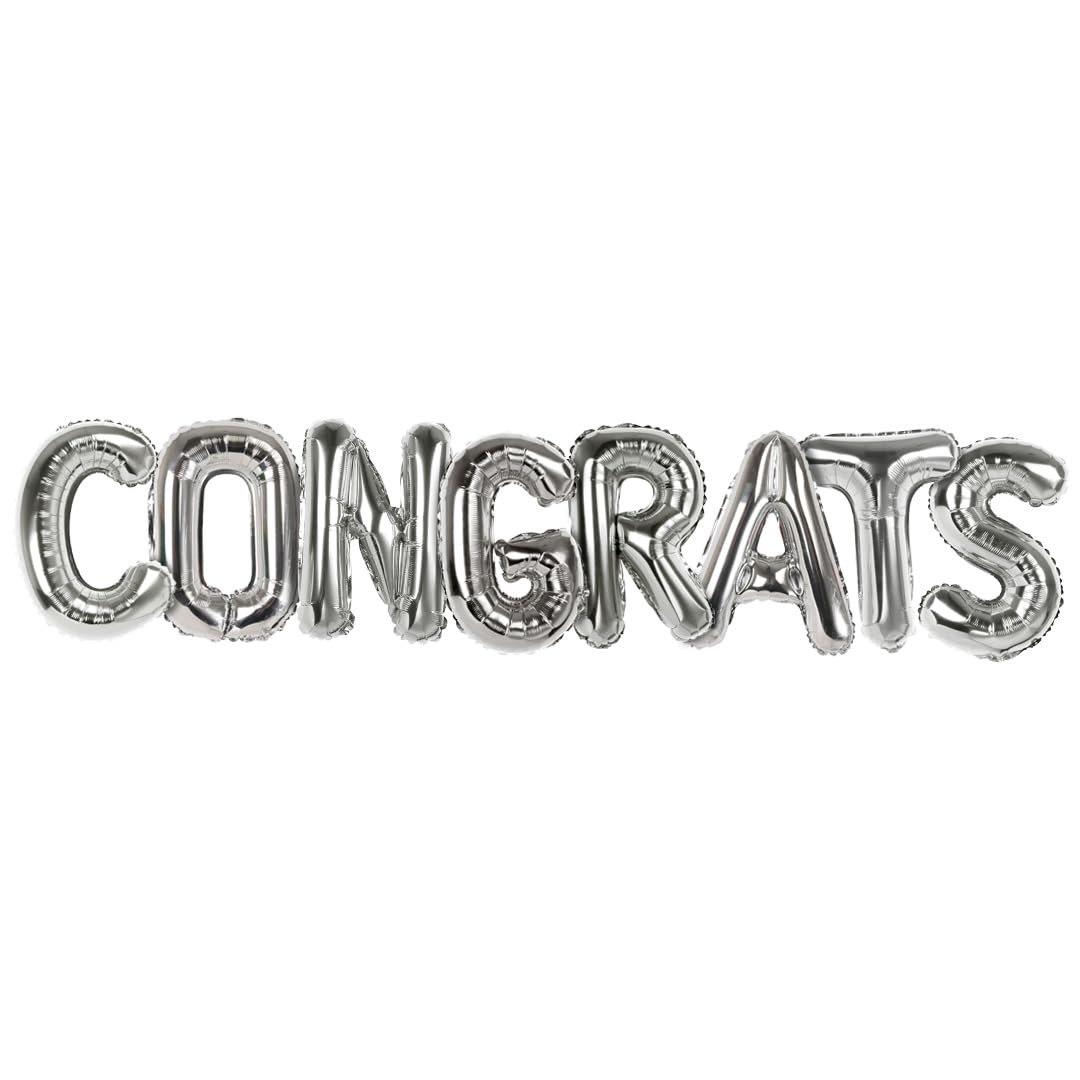 2025 Silver Graduation Balloons - Elegant Congrats Balloons & Banner for Graduation Parties - Perfect for Class of 2025 Celebrations, Graduation Decorations & Milestone Events