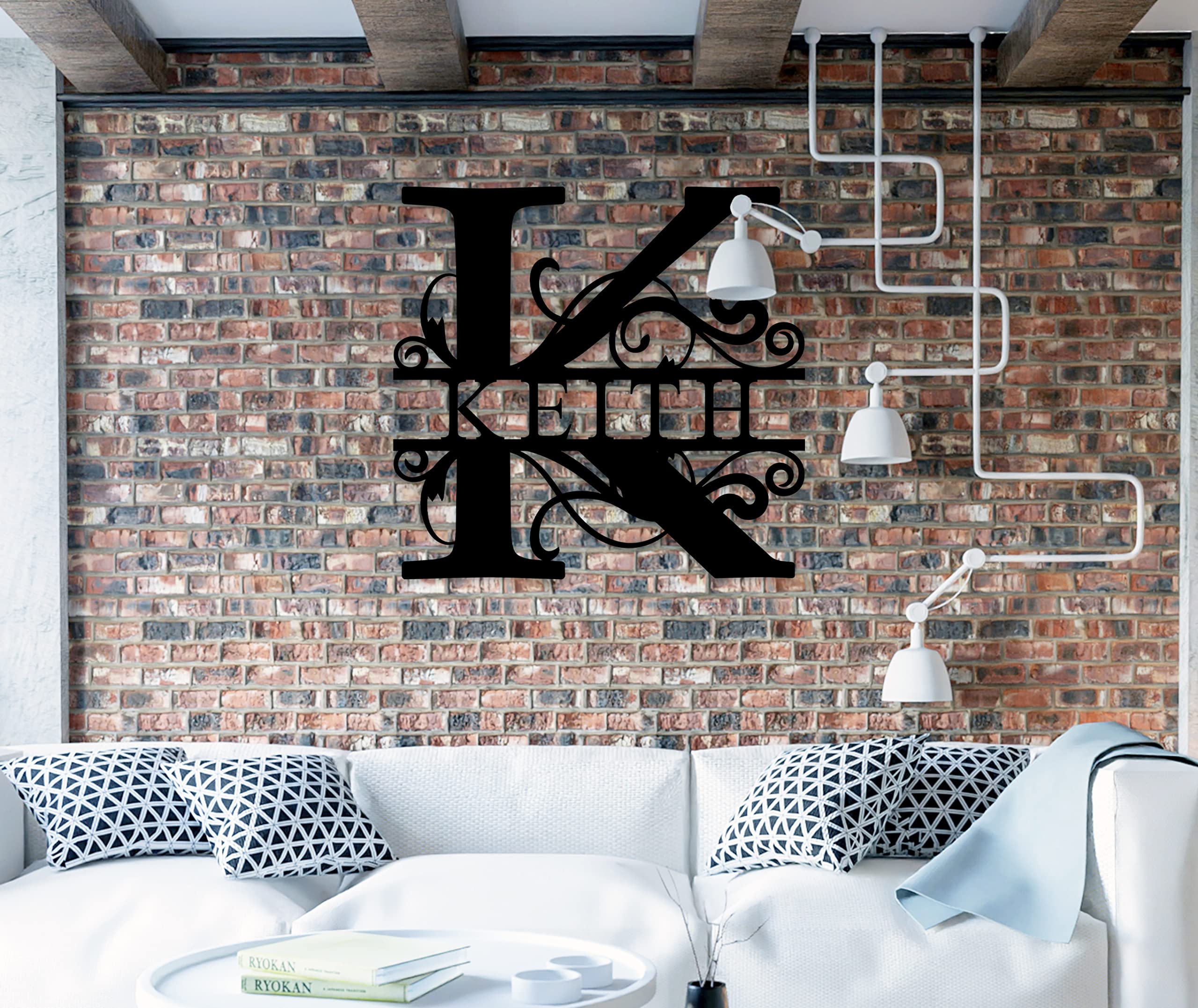 Custom Metal Name Sign - Personalized Wedding Gift & Home Decor - Engraved Metal Plaque for Couples, Housewarming, Anniversary - Perfect for Wall Decor, Bedroom, Living Room