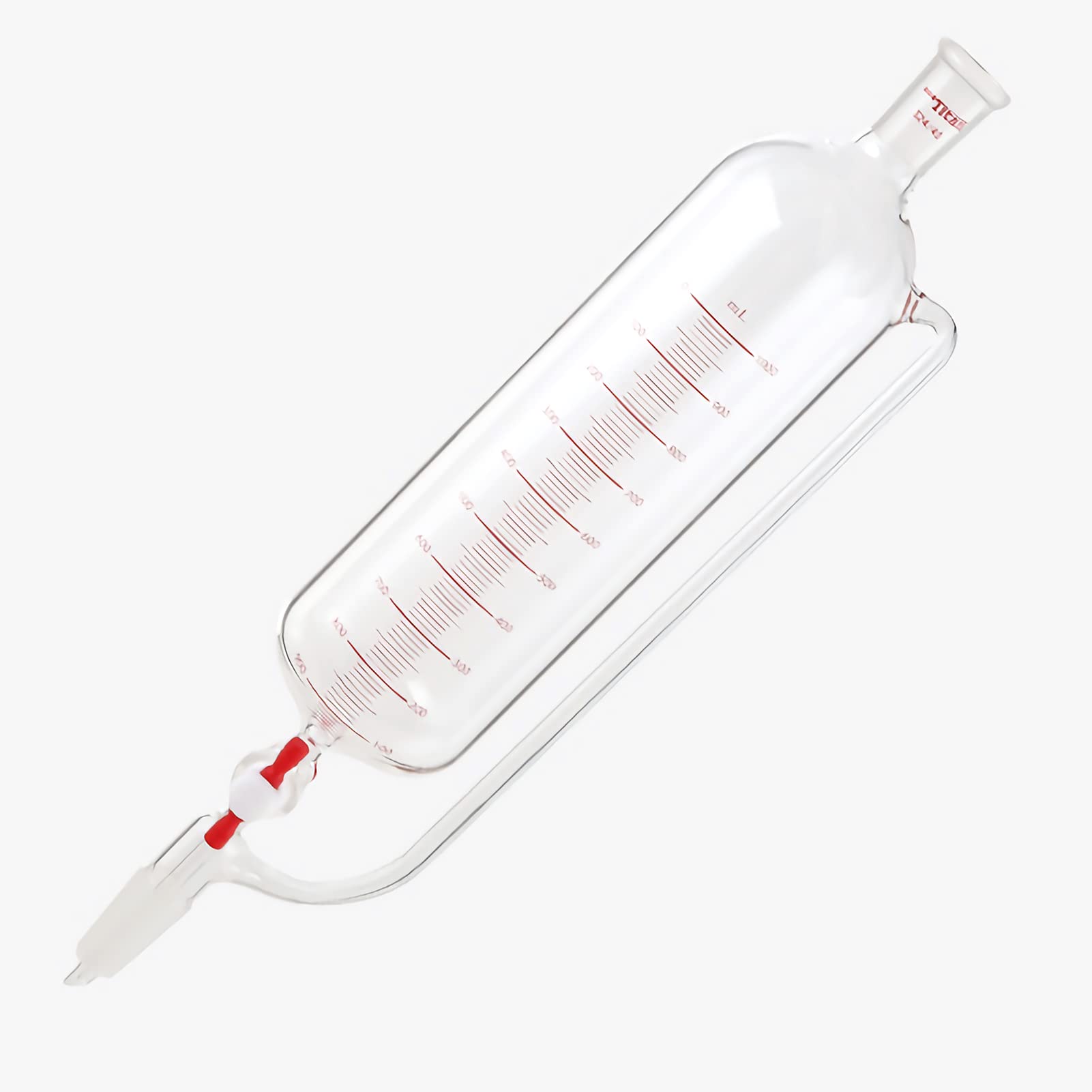 1000ml Borosilicate Glass Graduated Dropping Funnel with PTFE Stopcock & 24/40 Joint - Fine Adjustable Pressure Equalizing Addition Funnel for Chemistry Lab Experiments, Essential Lab Glassware for Precise Liquid Transfer in Distillation & Titration