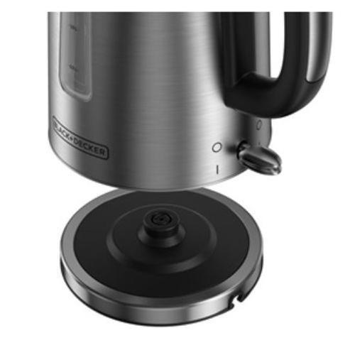 BLACK+DECKER KE3100SKT Stainless Steel Cordless Electric Kettle - Fast Boiling, Auto Shut-Off - Perfect for Home, Office & Travel - Factory Certified with Full Warranty