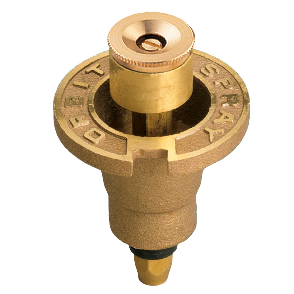 20-Pack Orbit 54070 Brass Pop-Up Flush Head Sprinkler with Full Pattern Spray Nozzle - Durable Brass Lawn Sprinklers for Even Water Distribution - Perfect for Residential Lawns, Gardens & Landscaping