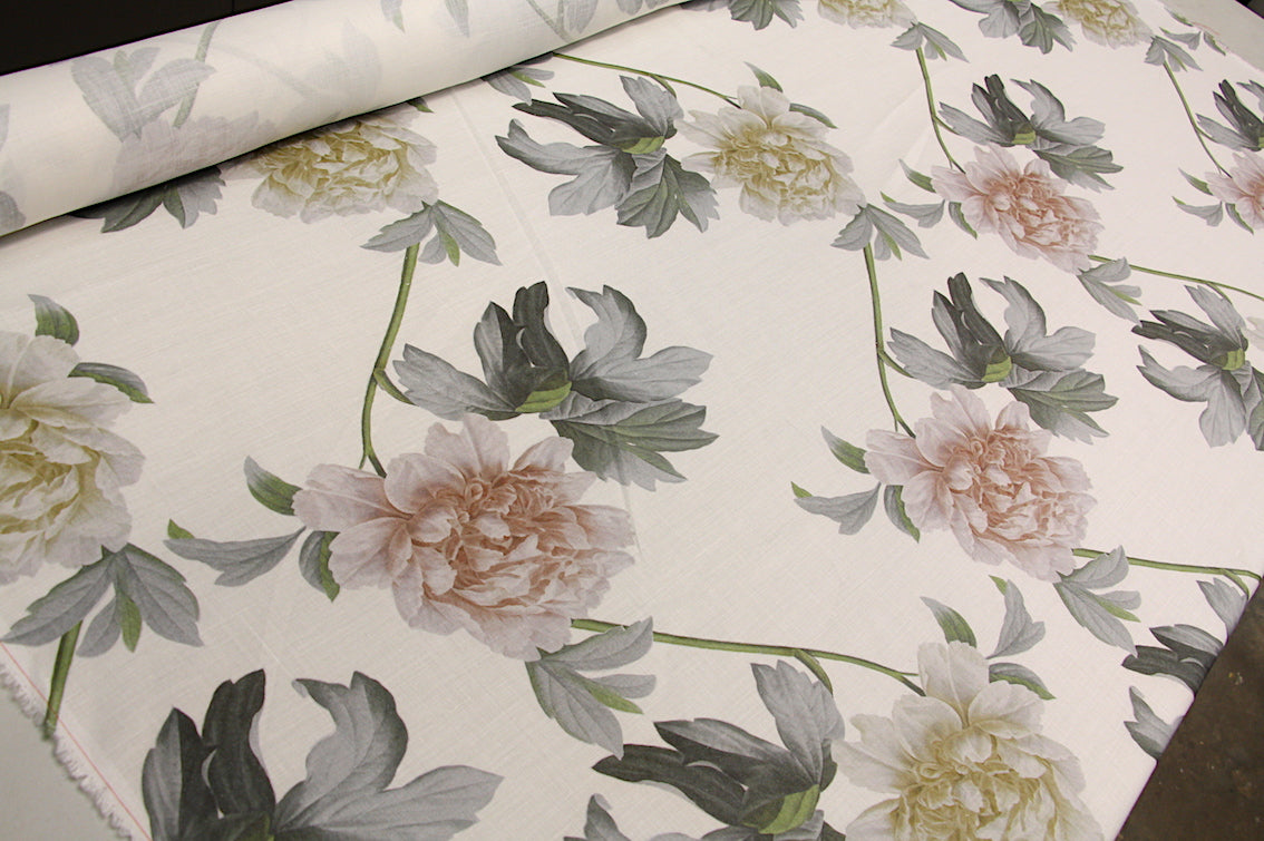 Stylish Cara Mia Printed Linen Fabric - Perfect for Home Decor, DIY Crafts & Fashion Accessories