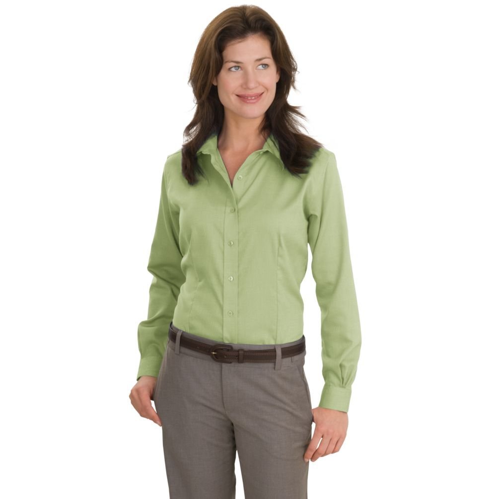 Red House Women's Non-Iron Button Down Shirt with Nailhead Design - Perfect for Office, Business Casual & Everyday Wear