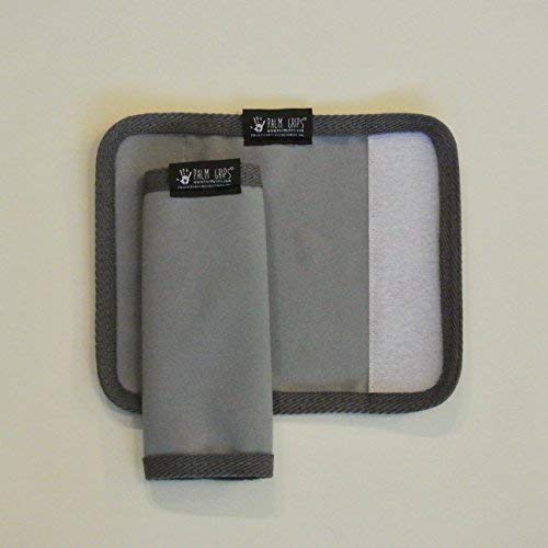 **Palm Grips® - Non-Slip Gym Grips for Weightlifting & Workouts | Soft Microfiber/Chamois with Silicone Backing & Velcro Closure | Machine Washable | Ideal for Dumbbells, Barbells & Cardio Machines**