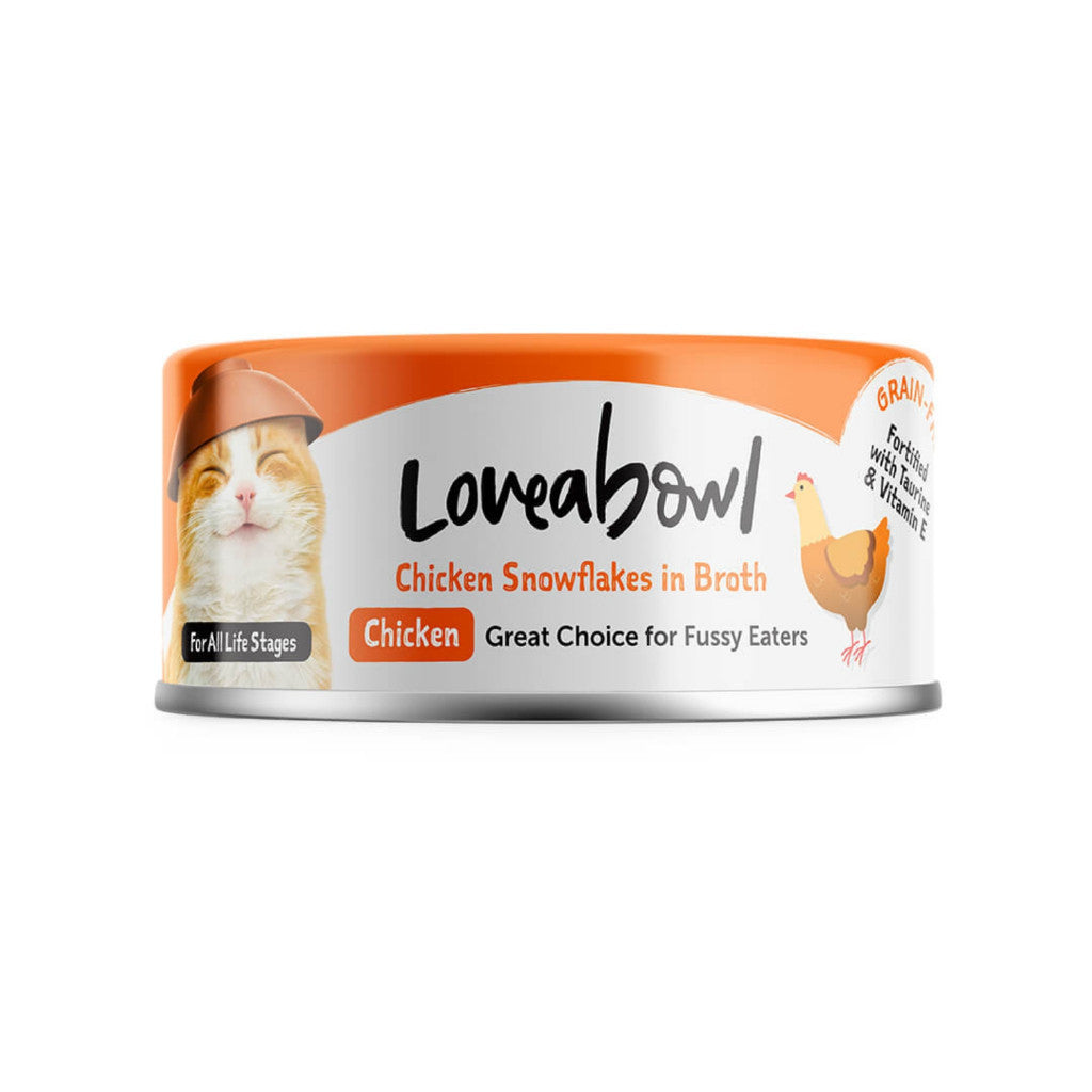 Loveabowl Chicken & Tuna in Broth Wet Cat Food - Grain Free, 24 Pack (70g Each) | Complete Nutrition for Kittens & Adult Cats | Perfect Meal Topper or Standalone Meal