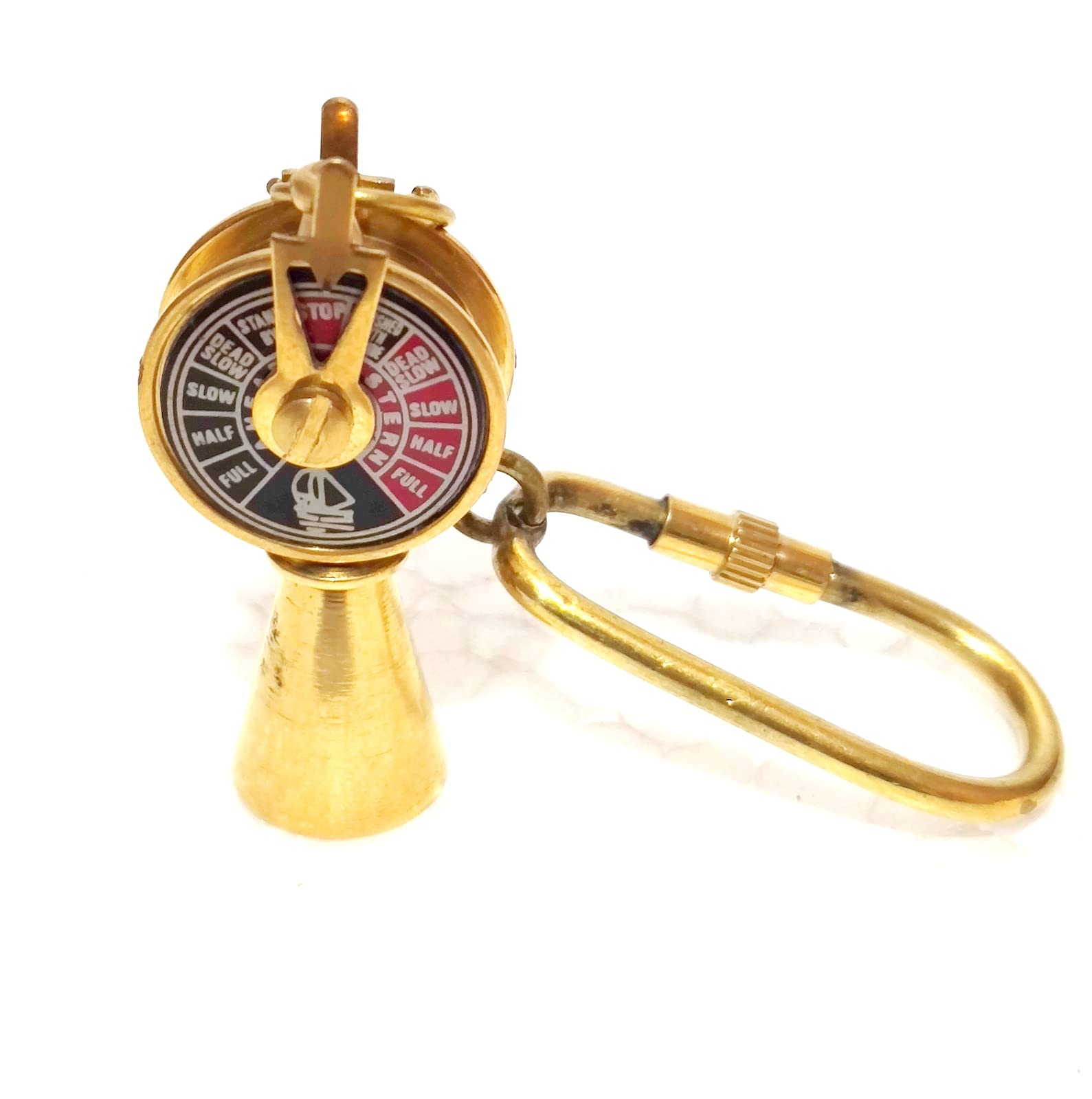 Handmade Brass Keychain - Nautical Key Ring Hook for Keys & Telegraph Keying