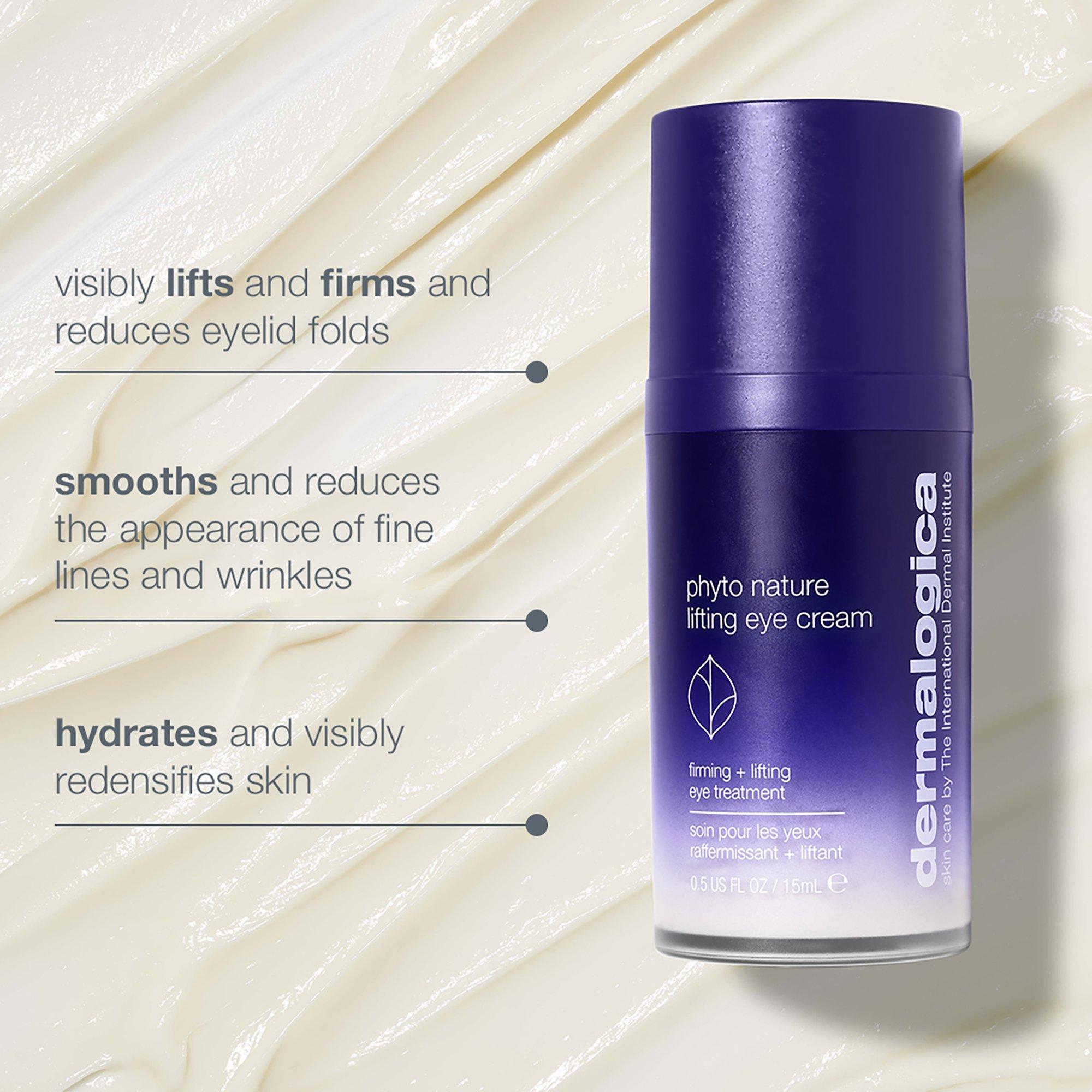 Dermalogica Phyto Nature Lifting Eye Serum - Anti-Aging Eye Treatment for Dark Circles & Wrinkles - Perfect for Nighttime Skincare Routine & Travel