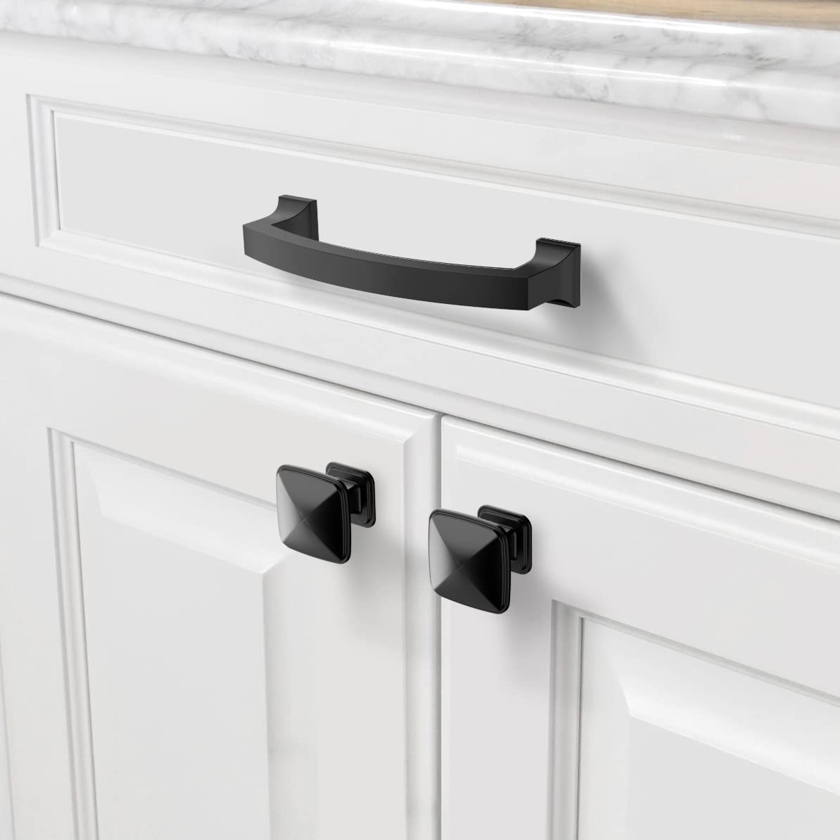Asidrama 30 Pack 4 Inch (102mm) Matte Black Cabinet Pulls - Kitchen Cabinet Handles & Drawer Pulls for Cupboards, Dressers, Wardrobes | Durable Hardware for Modern Home & Office Furniture