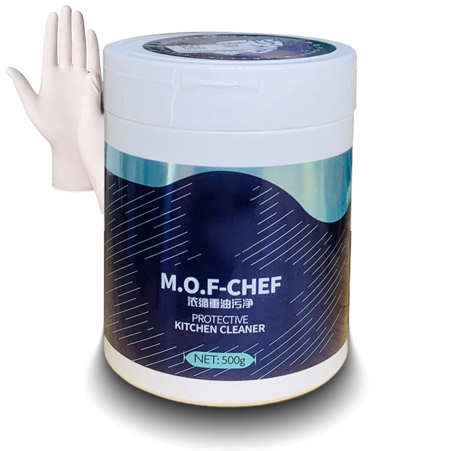 **Mof Chef Cleaner Powder - Heavy Duty Degreaser for Kitchen & Appliances - 17.6oz Bucket - Removes Grease, Stains & Grime - Ideal for Stovetops, Ovens, Grills & More**