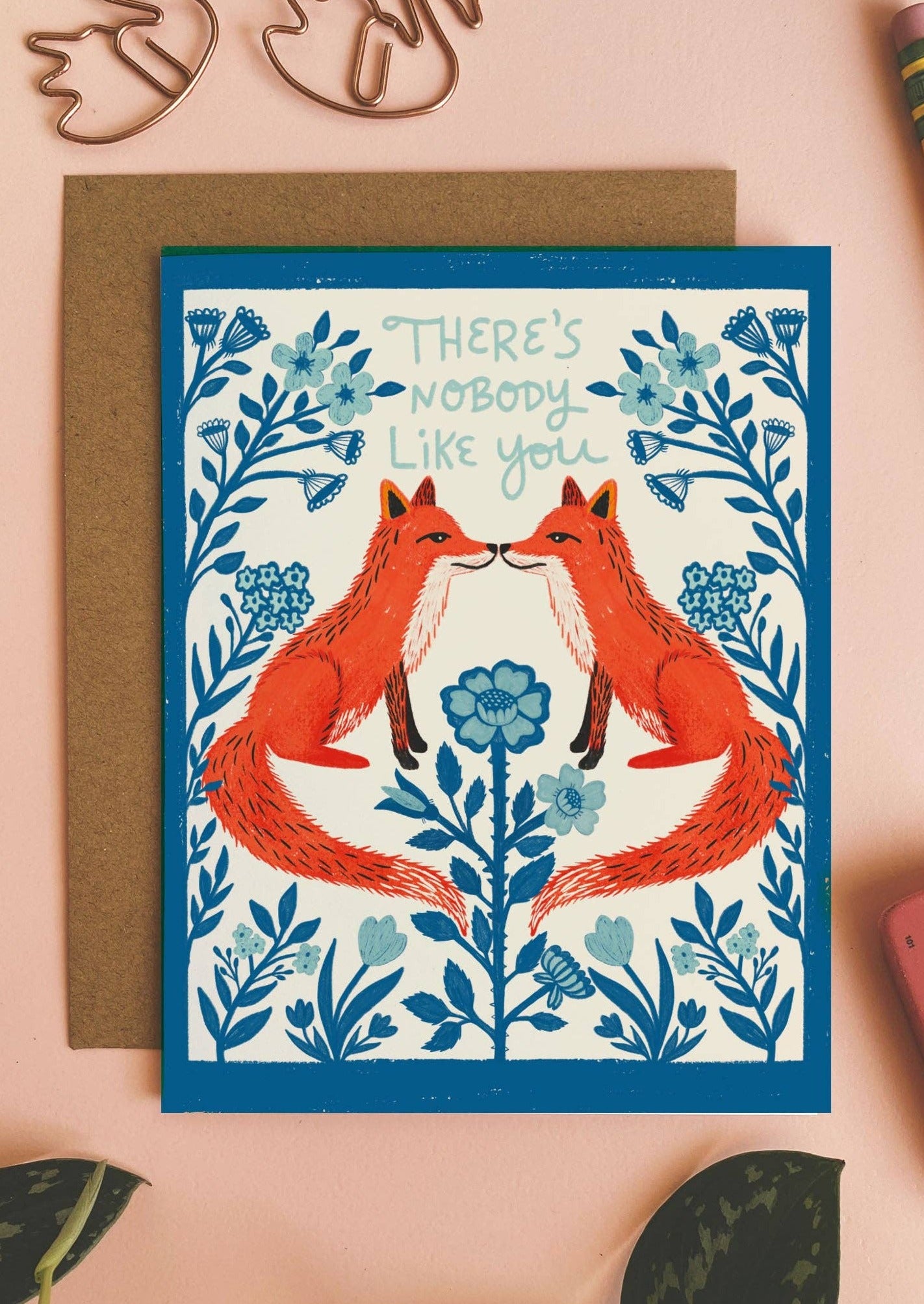 Unique Nobody Like You Foxes Greeting Card - Perfect for Birthdays, Anniversaries & Special Occasions | Thoughtful Gift Idea