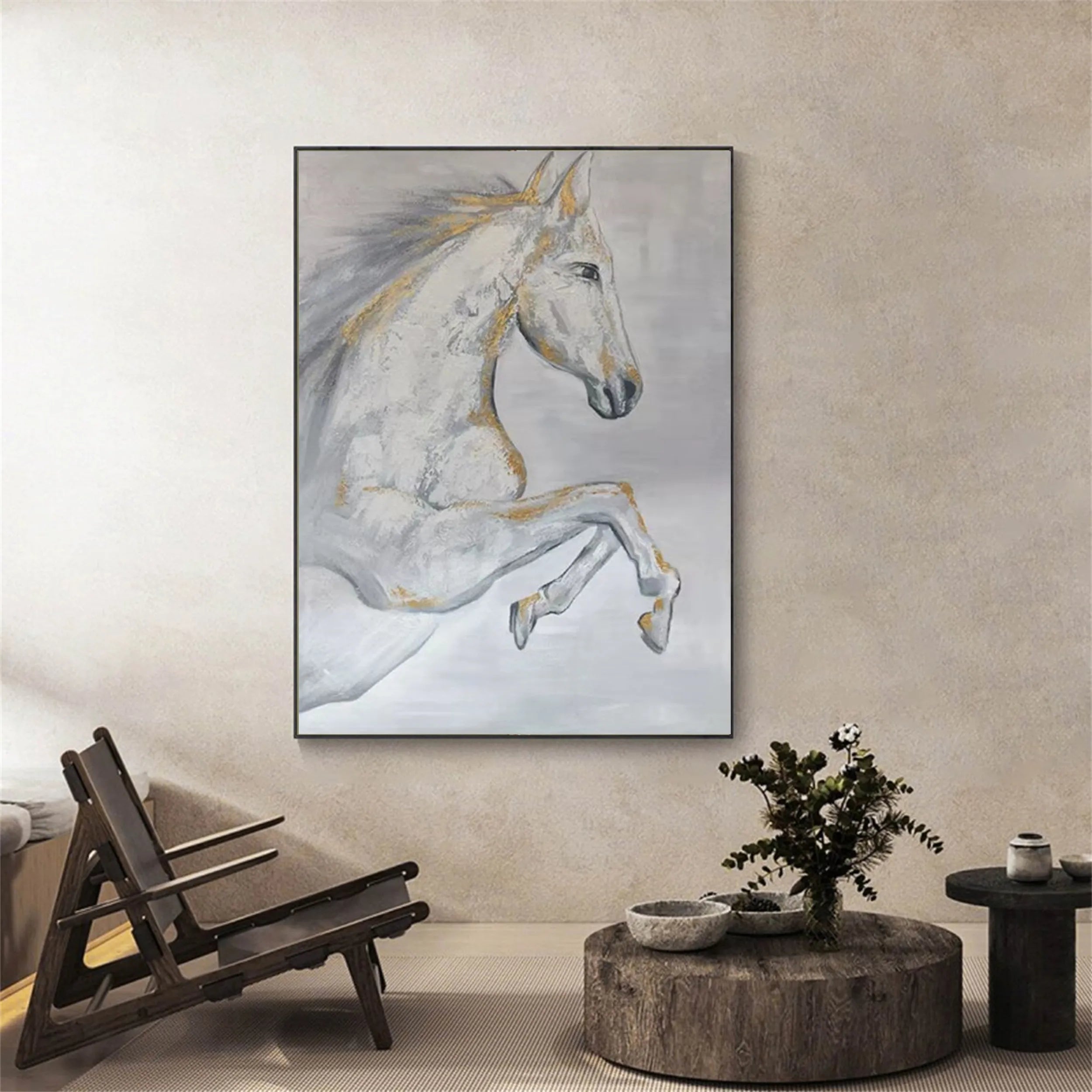 Animal Art Painting #AP007 - Handmade Wildlife Canvas Wall Decor for Living Room, Bedroom & Office