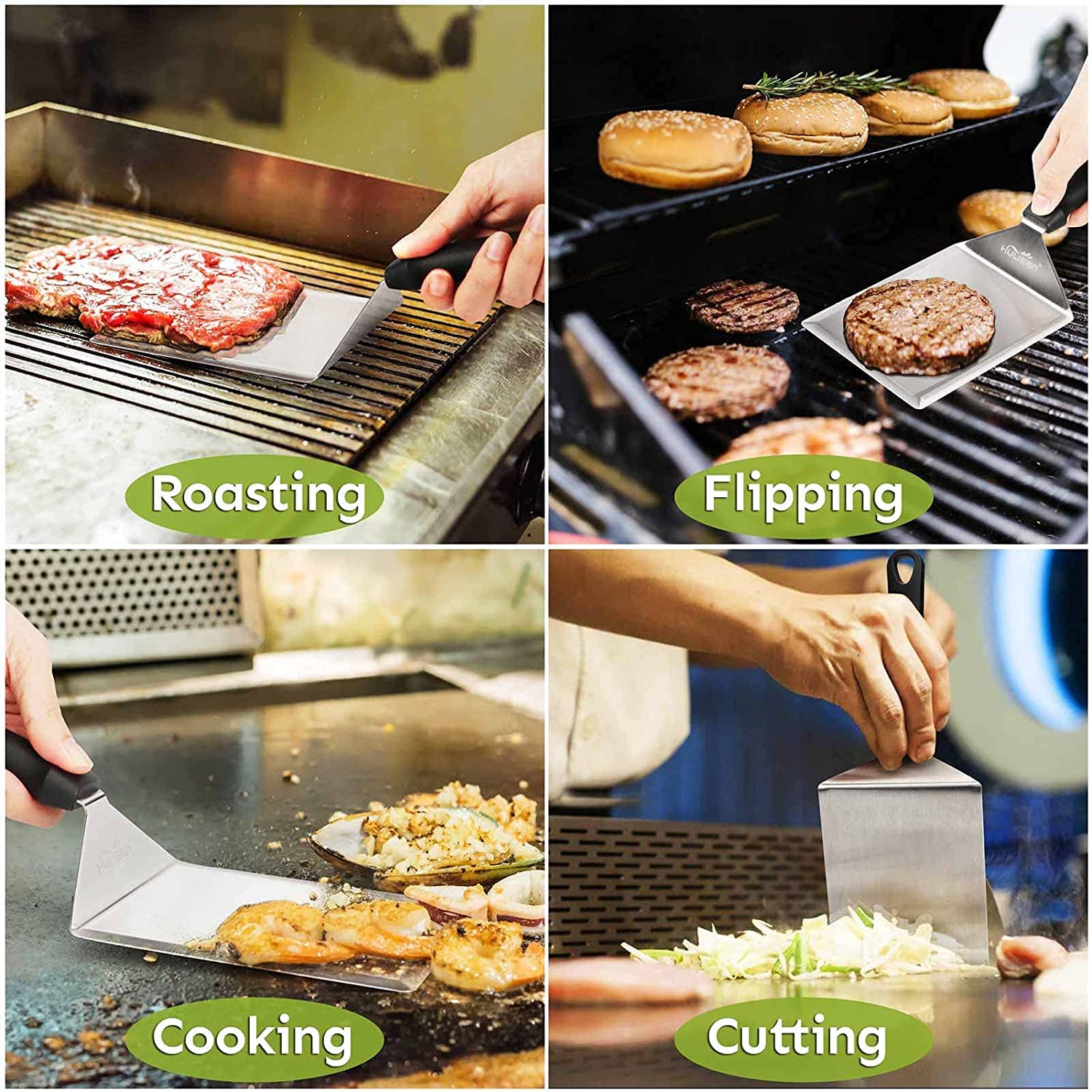 HULISEN Smashed Burger Kit with Press, 12
