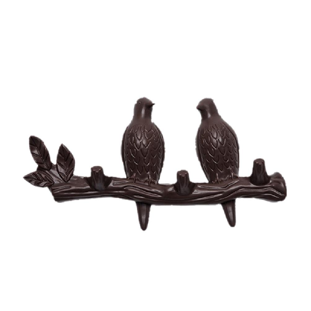 Nordic Style Plastic Bird Wall Hook - Decorative Tree Twig Coat Rack with Key Holder, No Drill Installation for Home & Office Organization | Perfect for Entryway, Bedroom, Closet Storage and Wall Decor