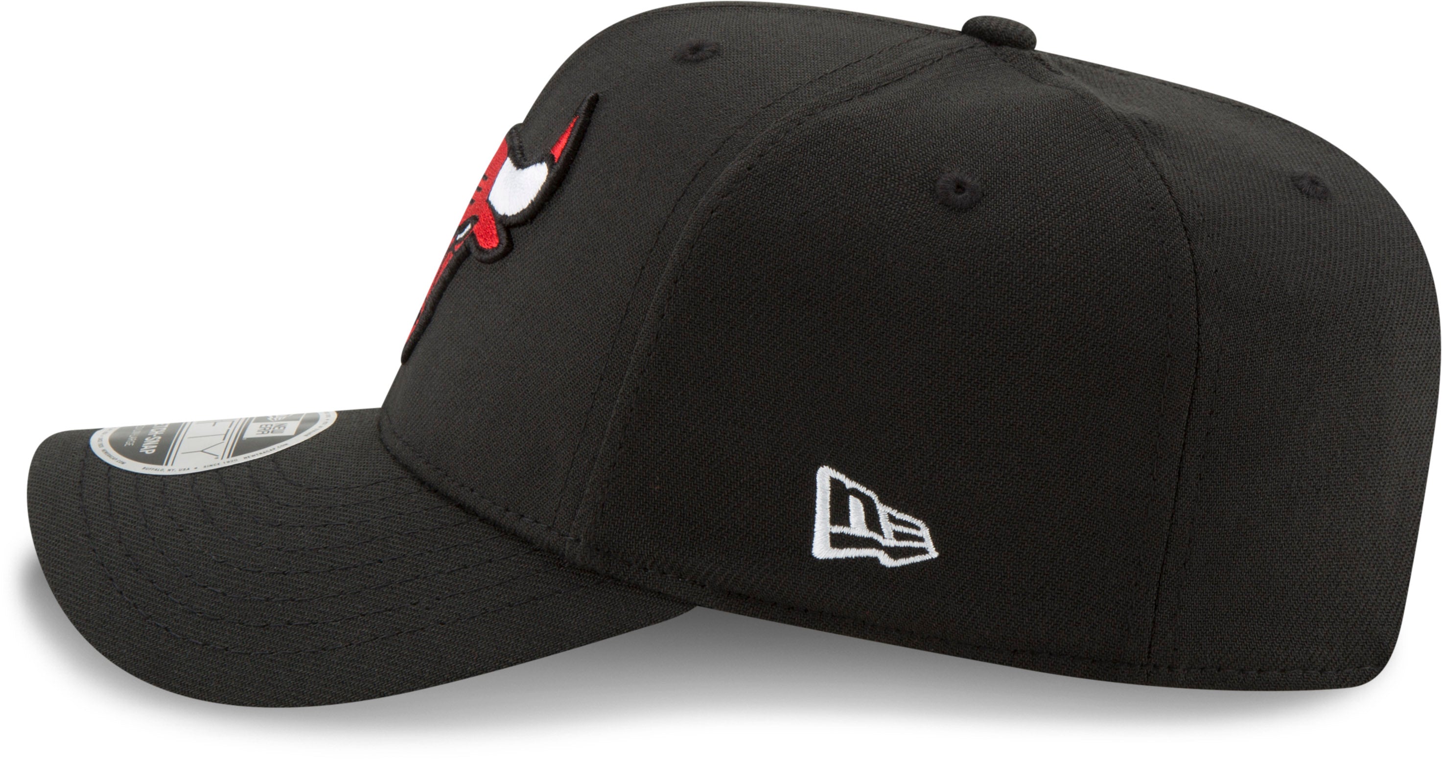 Chicago Bulls New Era 9Fifty Black Stretch Snapback Hat - Official NBA Basketball Cap for Men & Women - Perfect for Games, Streetwear & Sports Fan Fashion