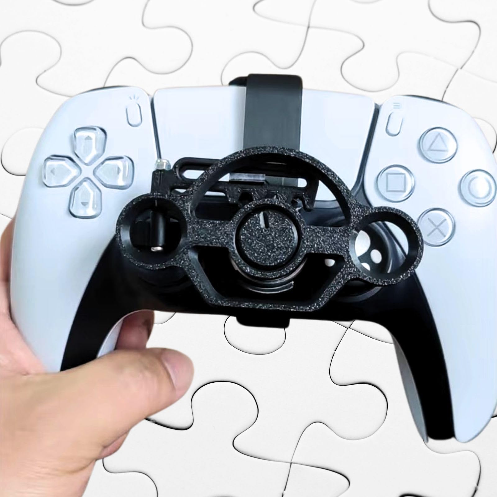 PS5 Steering Wheel Controller - Mini Racing Wheel for PS5 Games (Black) - Perfect for Racing Simulators