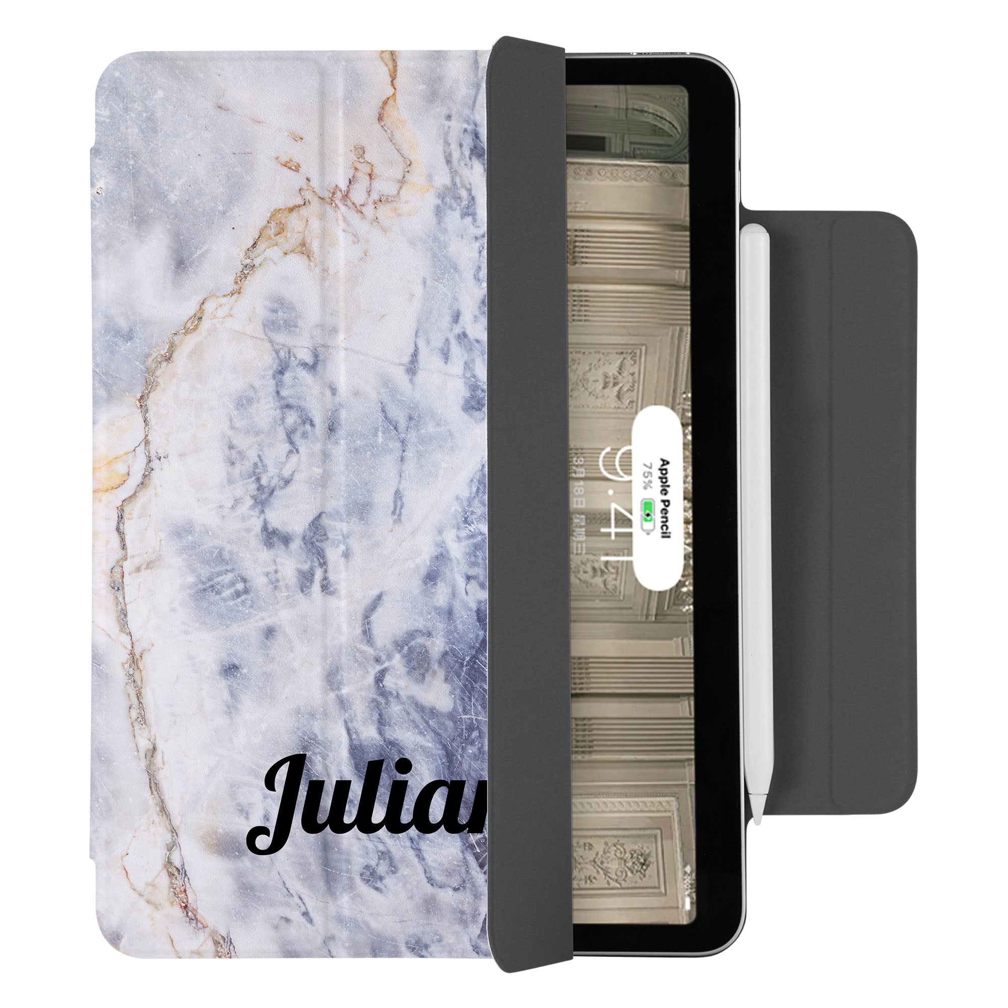 SlimFit Marble iPad Case - Ultra Thin Lightweight Protective Cover for iPad Air/Pro/Mini - Perfect for Work, Travel & Everyday Use