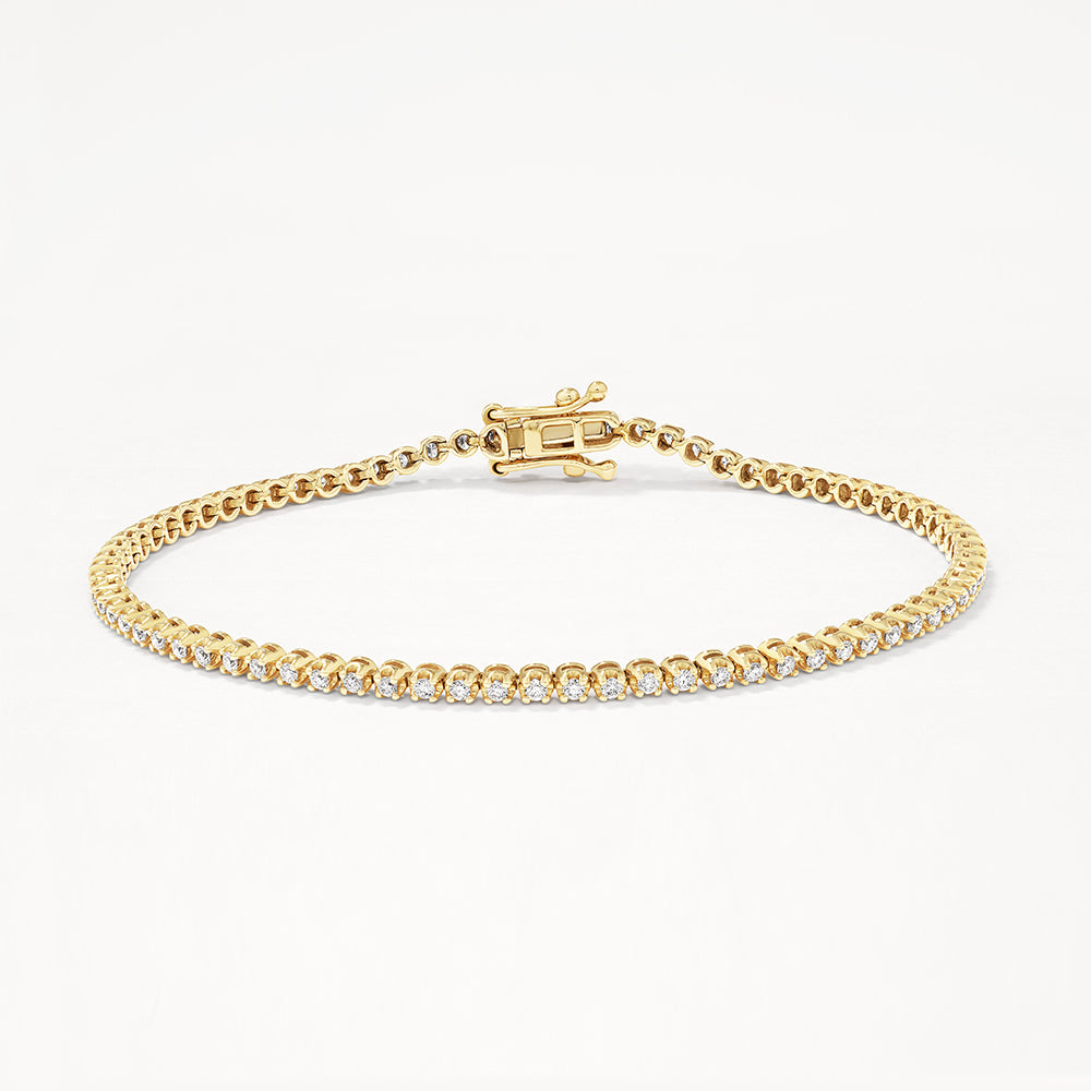 10k Gold Lab Grown Diamond Tennis Bracelet for Women - Elegant Jewelry Gift for Weddings, Anniversaries & Special Occasions