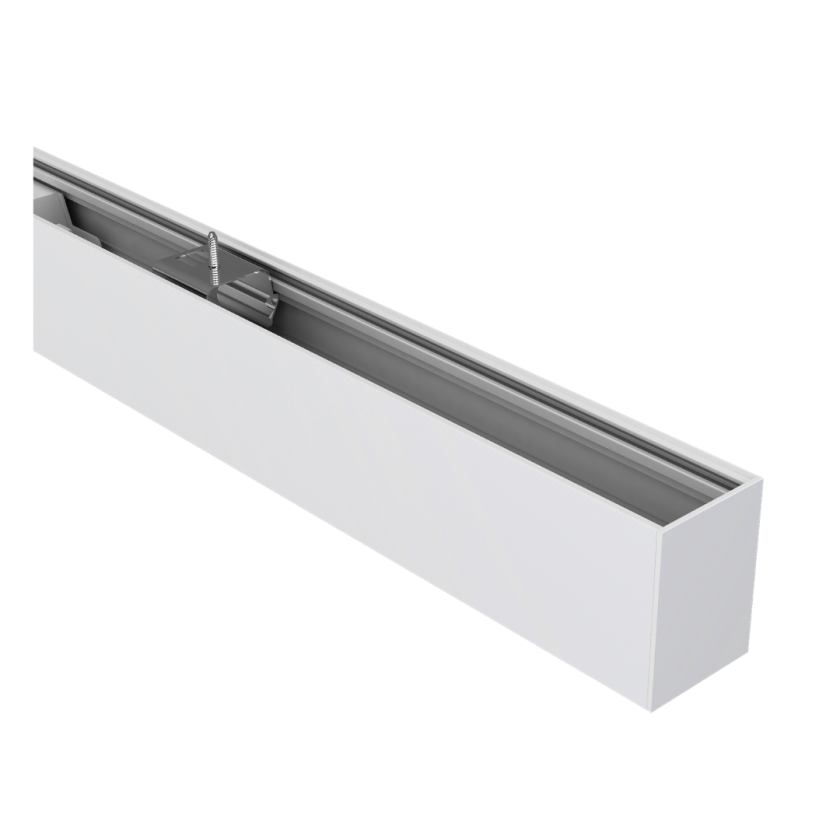 17W 498mm Linear LED Track Light with 3-Circuit System & Louvre Lens - 4000K Cool White - Perfect for Retail Stores, Galleries, and Modern Office Lighting