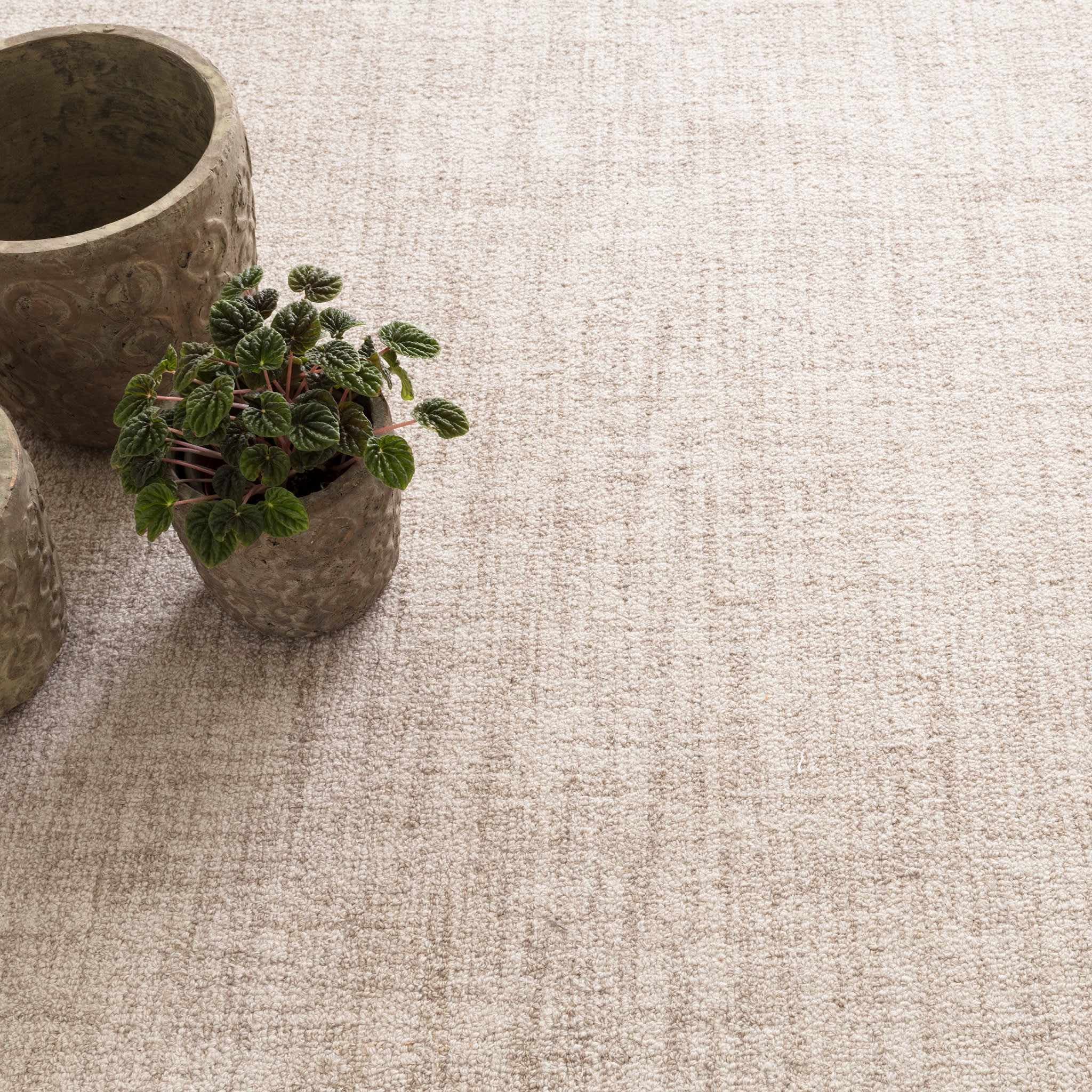 Crosshatch Hand Hooked Wool Rug - Ivory | Soft & Durable Handmade Area Rug for Living Room, Bedroom, Nursery & Office Decor