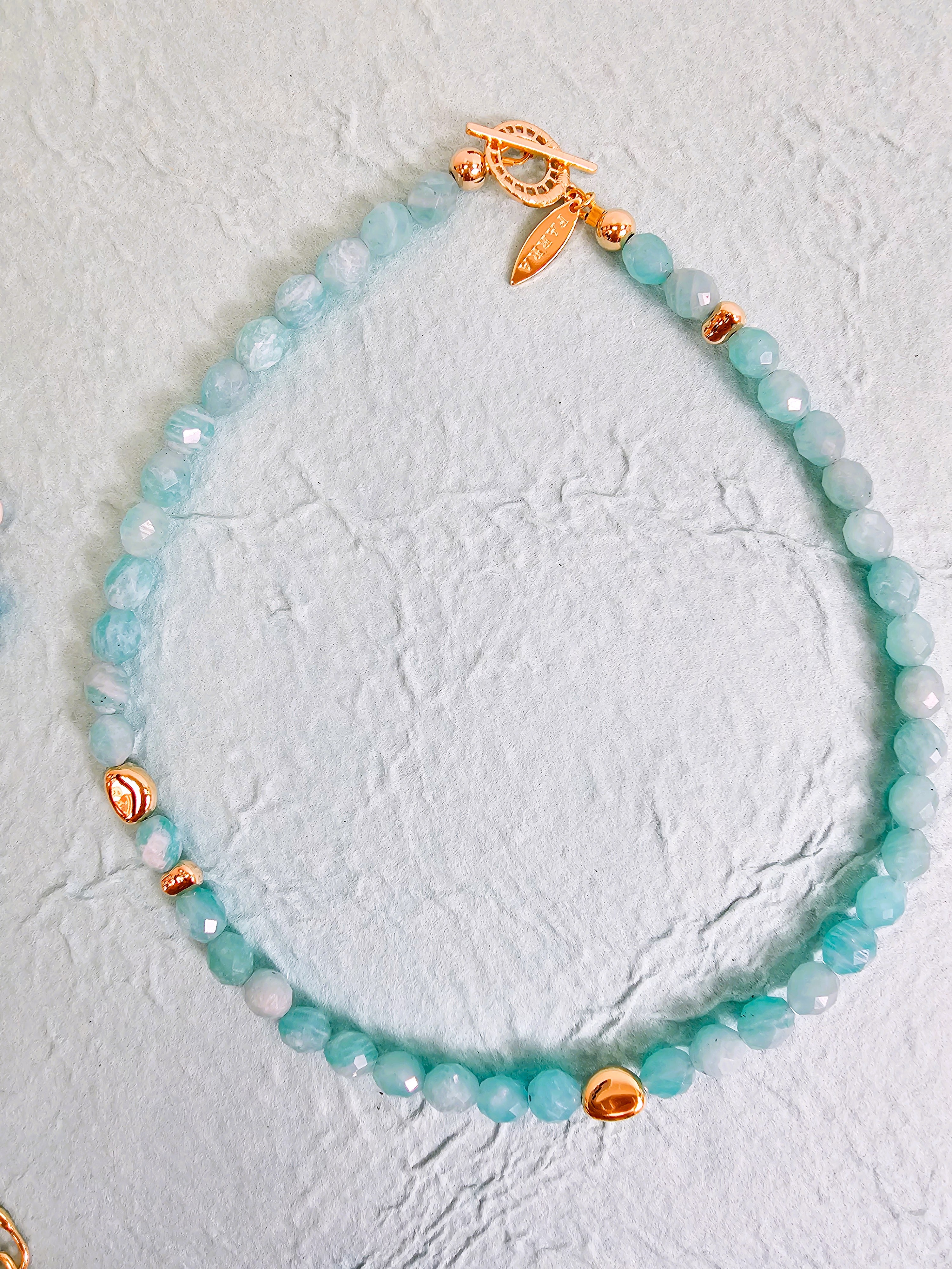 Amazonite Minimalist Short Necklace PN020 - Elegant Dainty Jewelry for Women, Perfect for Everyday Wear & Special Occasions