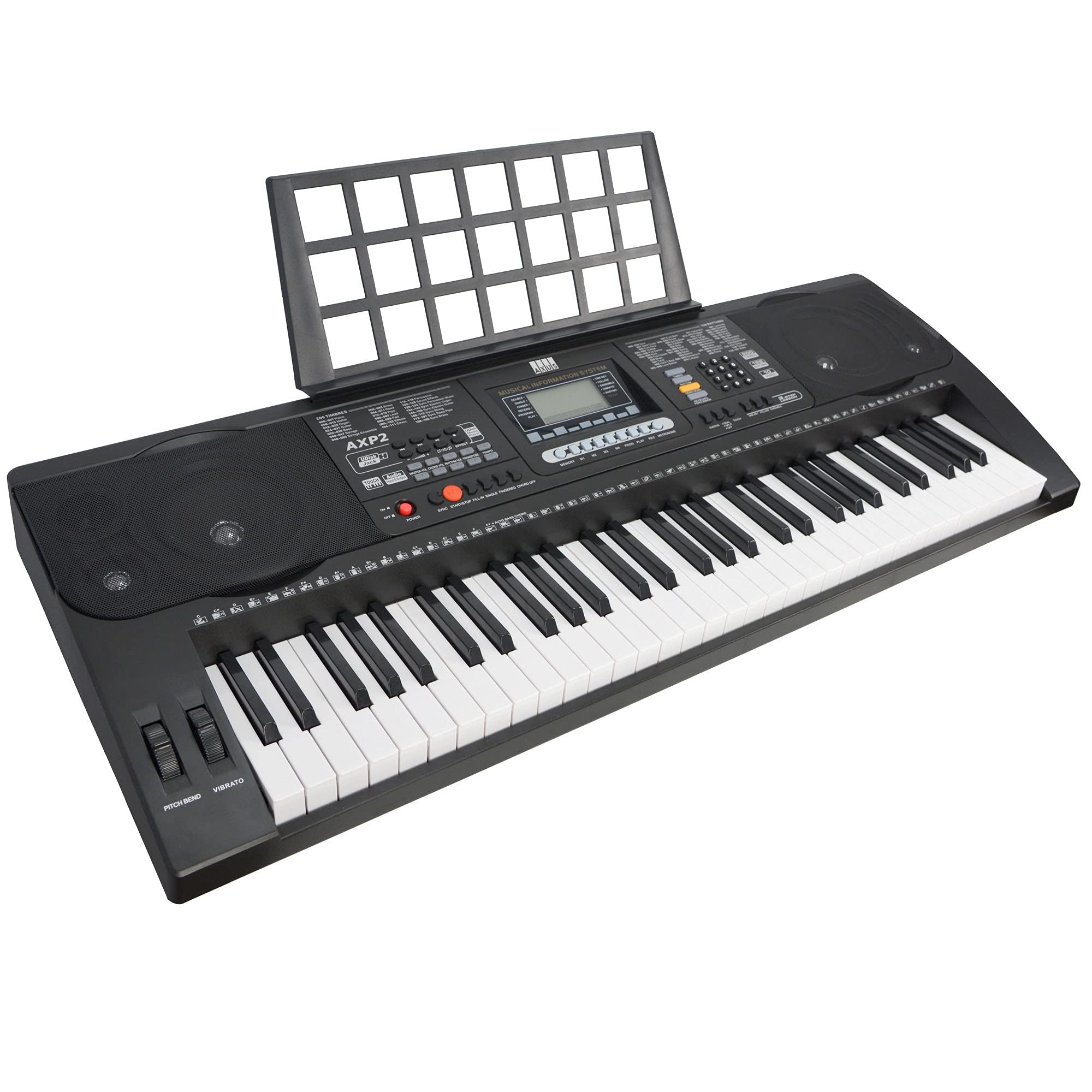 Axus 61-Key Touch Response Keyboard Piano (AXP2) - Portable Digital Piano for Beginners & Professionals, Perfect for Home, Studio & Live Performances