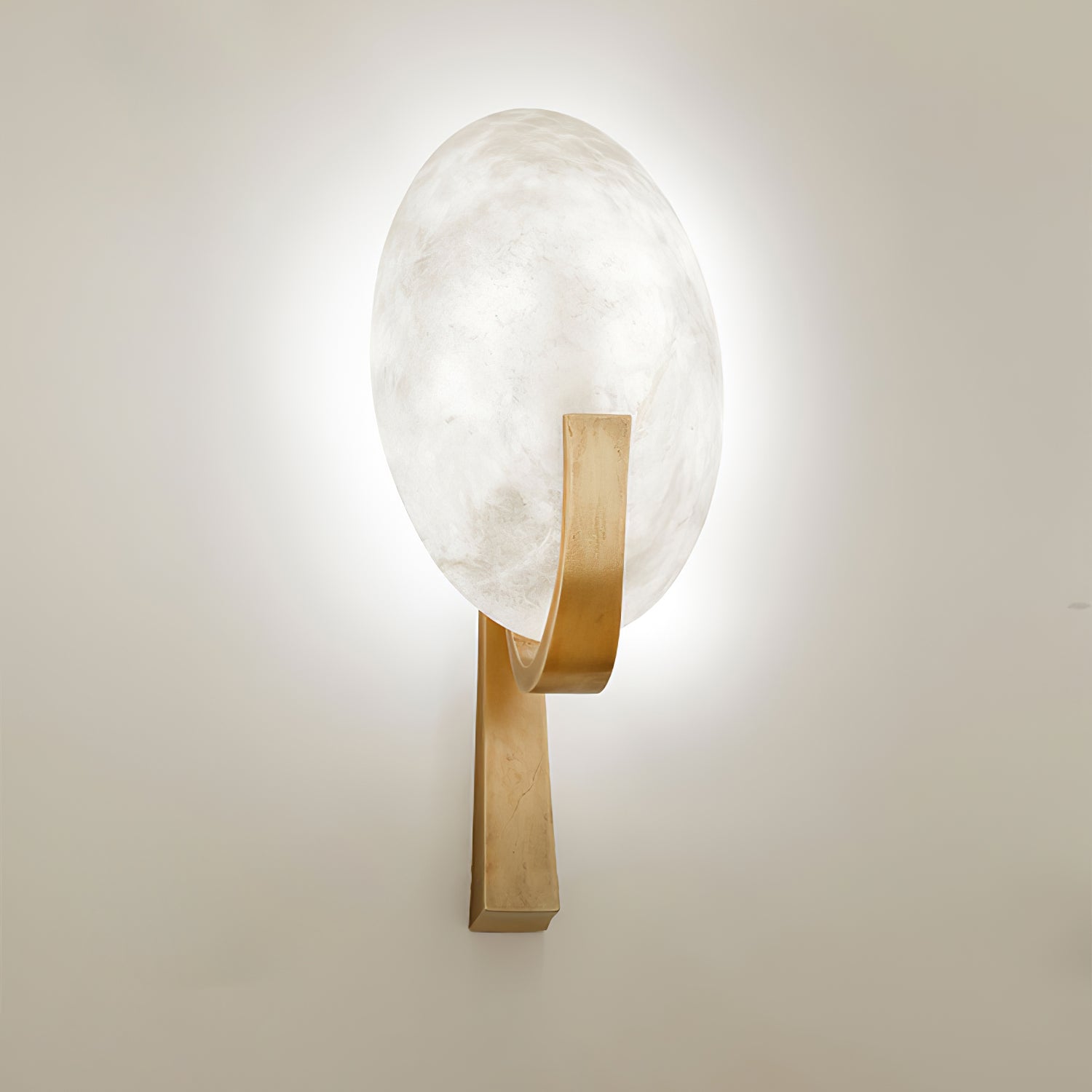 Alice Alabaster Wall Lamp - Modern White Stone Sconce for Bedroom, Living Room & Hallway Lighting | Dimmable LED Fixture for Home Decor