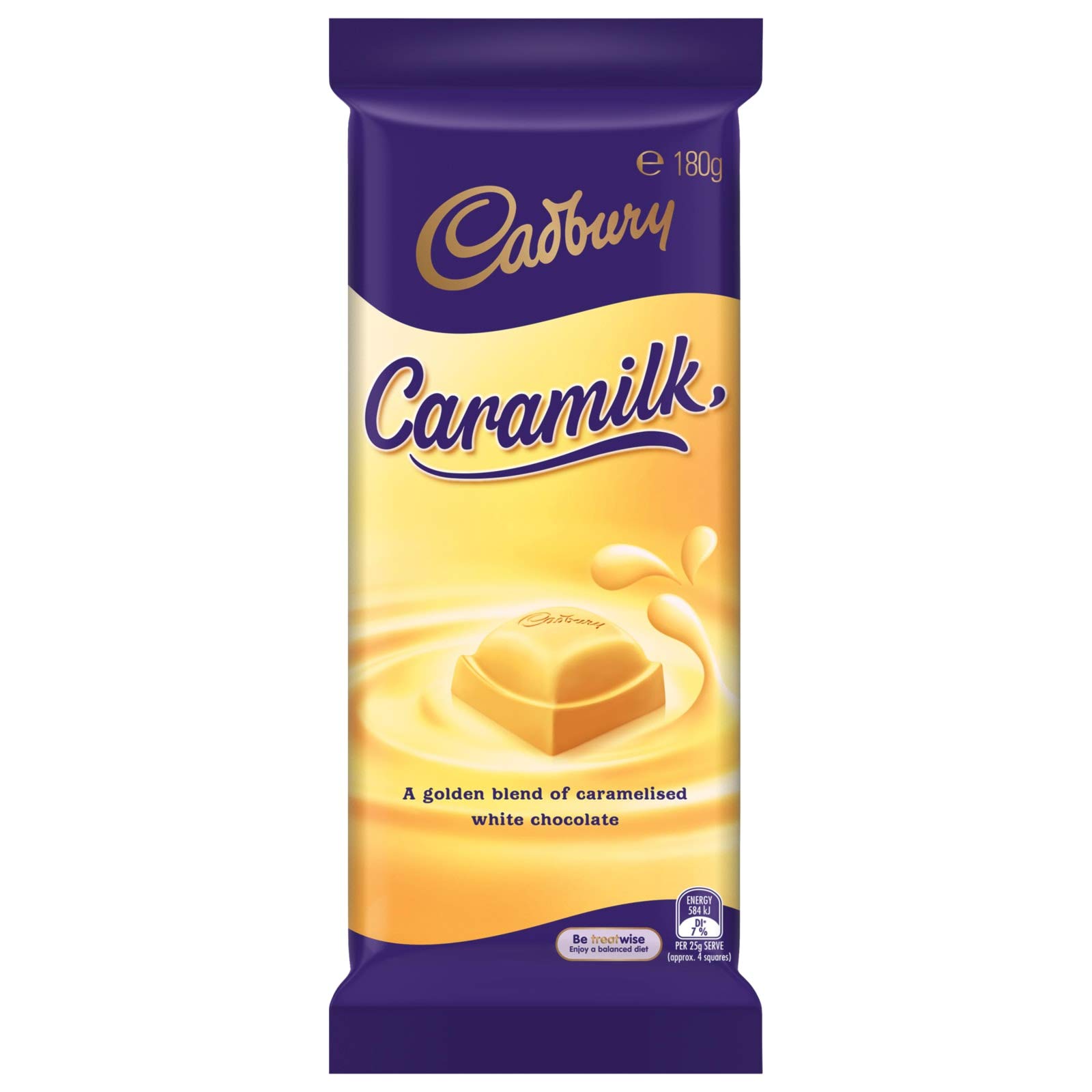 Cadbury Caramilk Bar 180g - Creamy White Chocolate with Caramelized Milk Filling | Perfect for Gifts, Snacking & Dessert Toppings