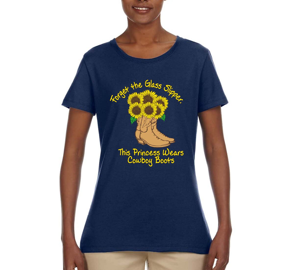 Princess Wears Cowboy Boots Graphic T-Shirt for Women - Trendy Pop Culture Tee - Perfect for Concerts, Festivals & Casual Outfits