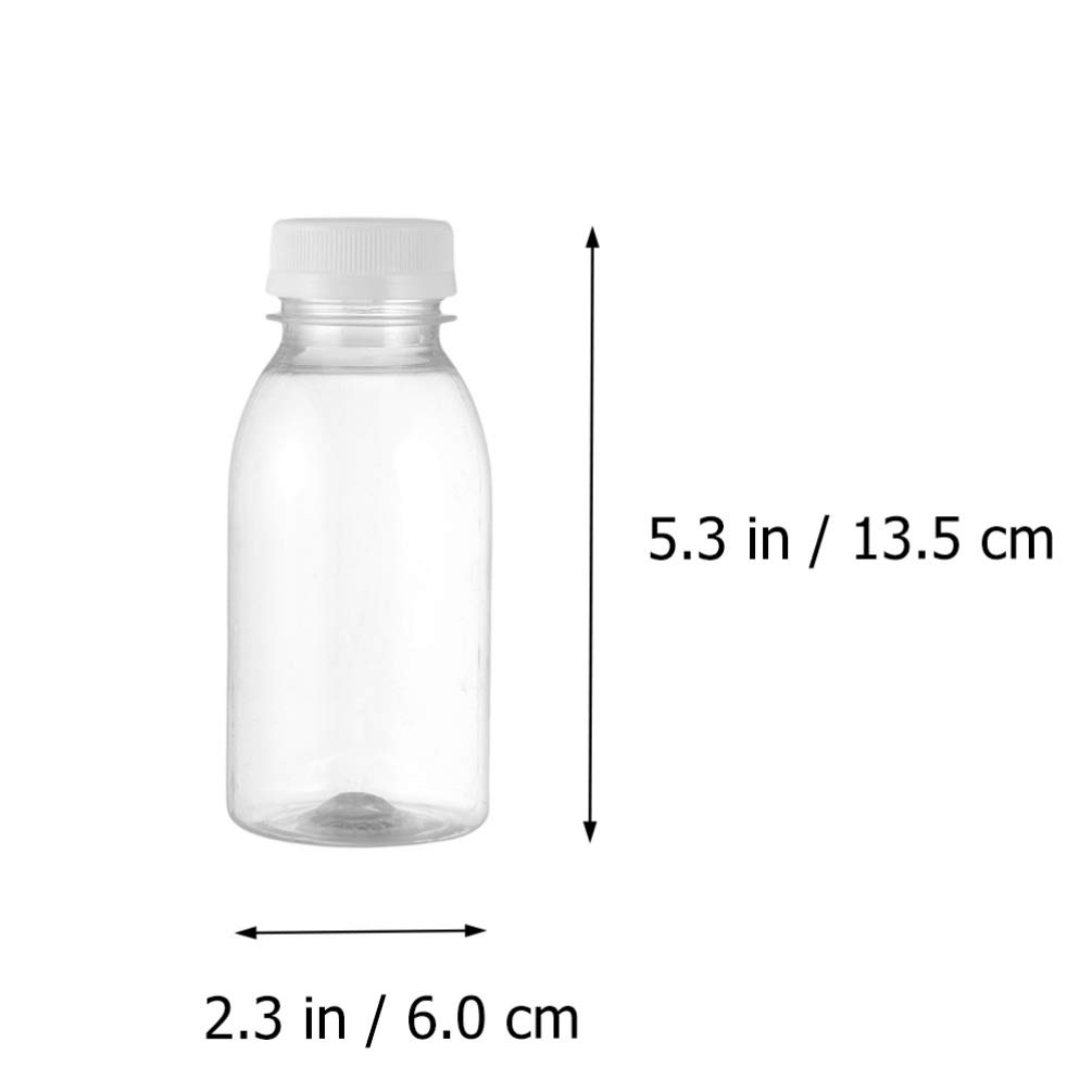 Hemoton 12-Pack Transparent Plastic Juice & Yogurt Bottles - BPA-Free Milk Containers, Beverage Storage for Smoothies, Pudding, Yogurt Drinks | Perfect for Home, Office, and Party Use