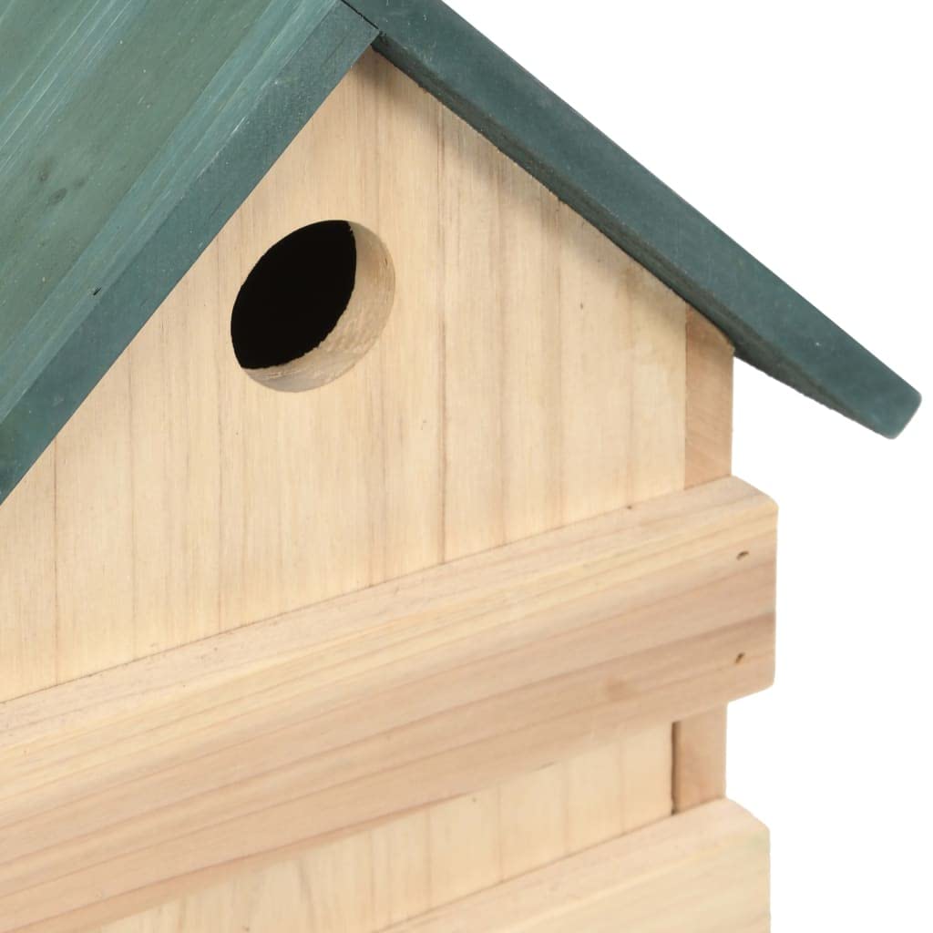 FAMIROSA 4-Piece Wooden Bird Houses for Outdoor Garden Decor - 9.1