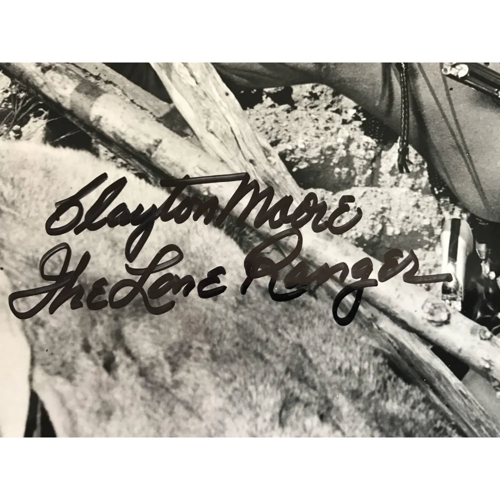 Authentic Clayton Moore Signed 8x10 Photo with JSA COA - The Lone Ranger Autograph | Perfect for Western Memorabilia Collections & Fan Displays