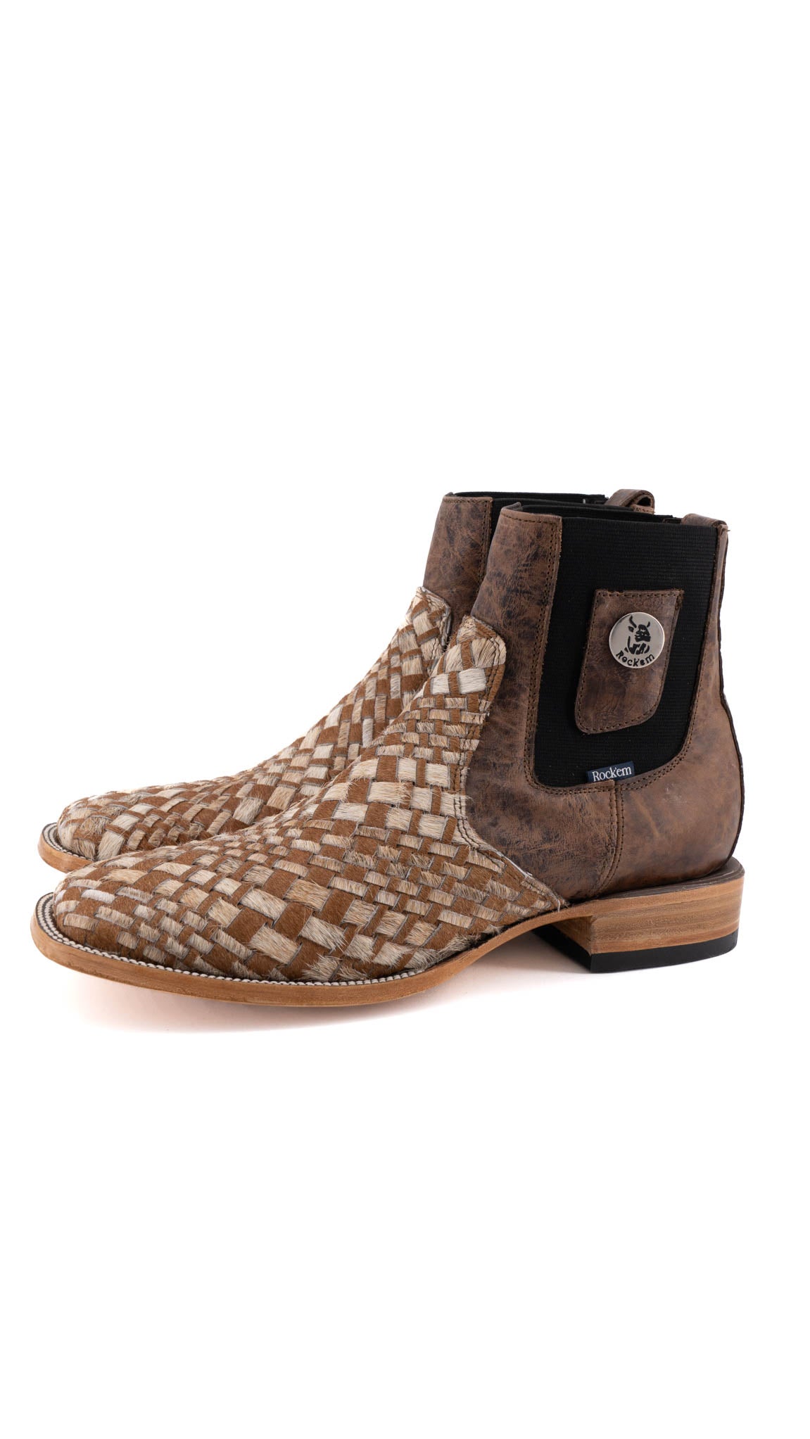 Men's Genuine Cowhide Leather Boots Size 10.5 - Square Toe Western Style Boots for Men | Durable Work Boots & Fashion Cowboy Boots for Outdoor, Riding, and Casual Wear