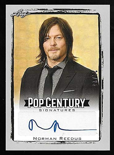 2017 Leaf Pop Century Silver #NR1 Norman Reedus Autograph Card #22/25 - Rare Collectible Trading Card for Fans & Memorabilia Collectors - Perfect for Display, Gifts, and Investment