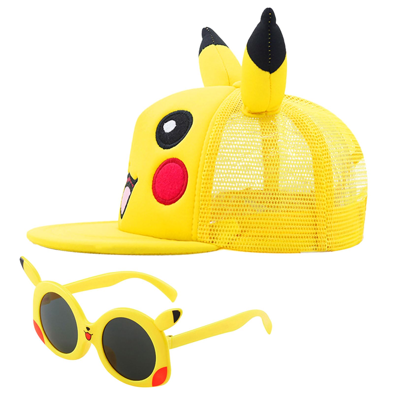 Kids Baseball Cap with Adjustable Strap - Cartoon Design Sun Hat for Boys & Girls - UV Protection Summer Sports Hat for Outdoor Play, Beach, and Park Activities