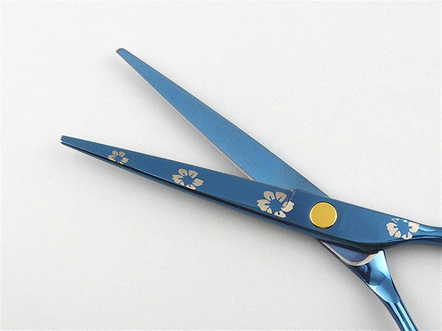 Professional 6.0 Inch Blue Stainless Steel Hair Scissors - Thinning & Texturizing Shears for Barber & Hairstyling | Perfect for Salon, Home Haircuts & Styling