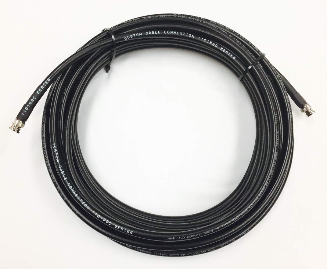 100ft BNC Male to BNC Male LMR400 Low Loss 50 Ohm Coaxial Cable for Ham Radio, CB Radio, WLAN & WiFi Antennas - High Performance RF Feed Line for Amateur Radio, Wireless Networks & Communication Systems