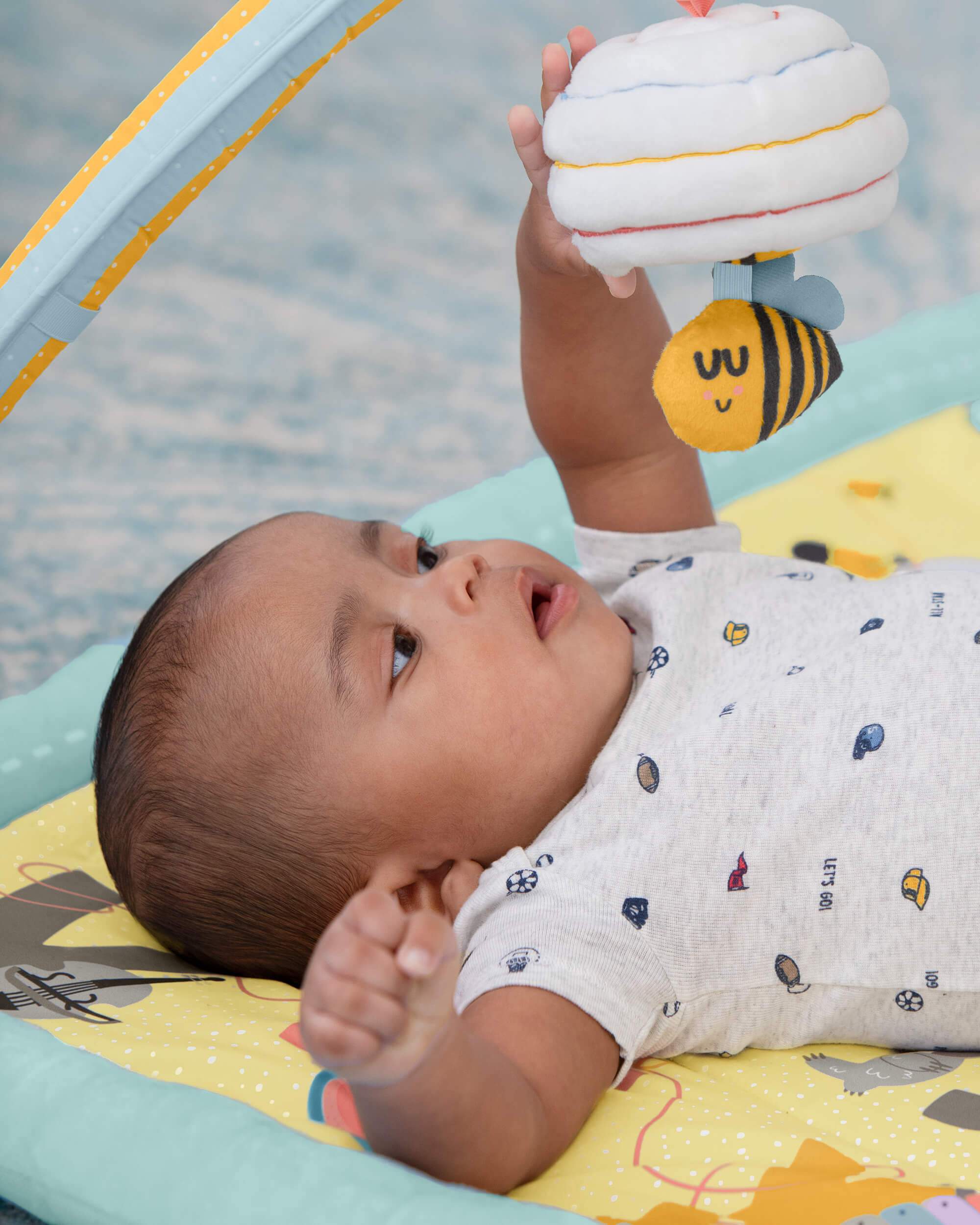 Skip Hop Activity Gym for Babies - Interactive Playmat with Toys & Music for Tummy Time & Sensory Development - Perfect for Newborns & Infants