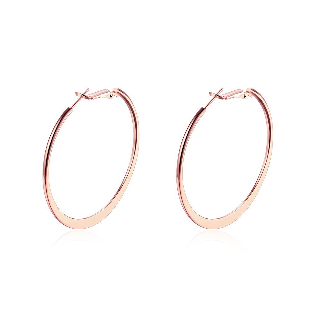 Women's Hoop Earrings - 18K Gold Plated & Silver Large Circle Earrings for Women | Fashion Jewelry Gift for Her | Perfect for Parties, Weddings & Everyday Wear