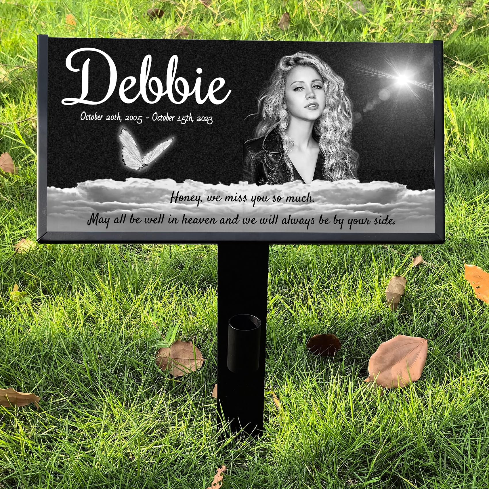 **Personalized Grave Markers & Memorial Plaques for Cemetery - Custom Engraved Headstones & Memorial Stones for Loved Ones - Perfect for Outdoor Memorials, Gravesites & Remembrance Gardens**