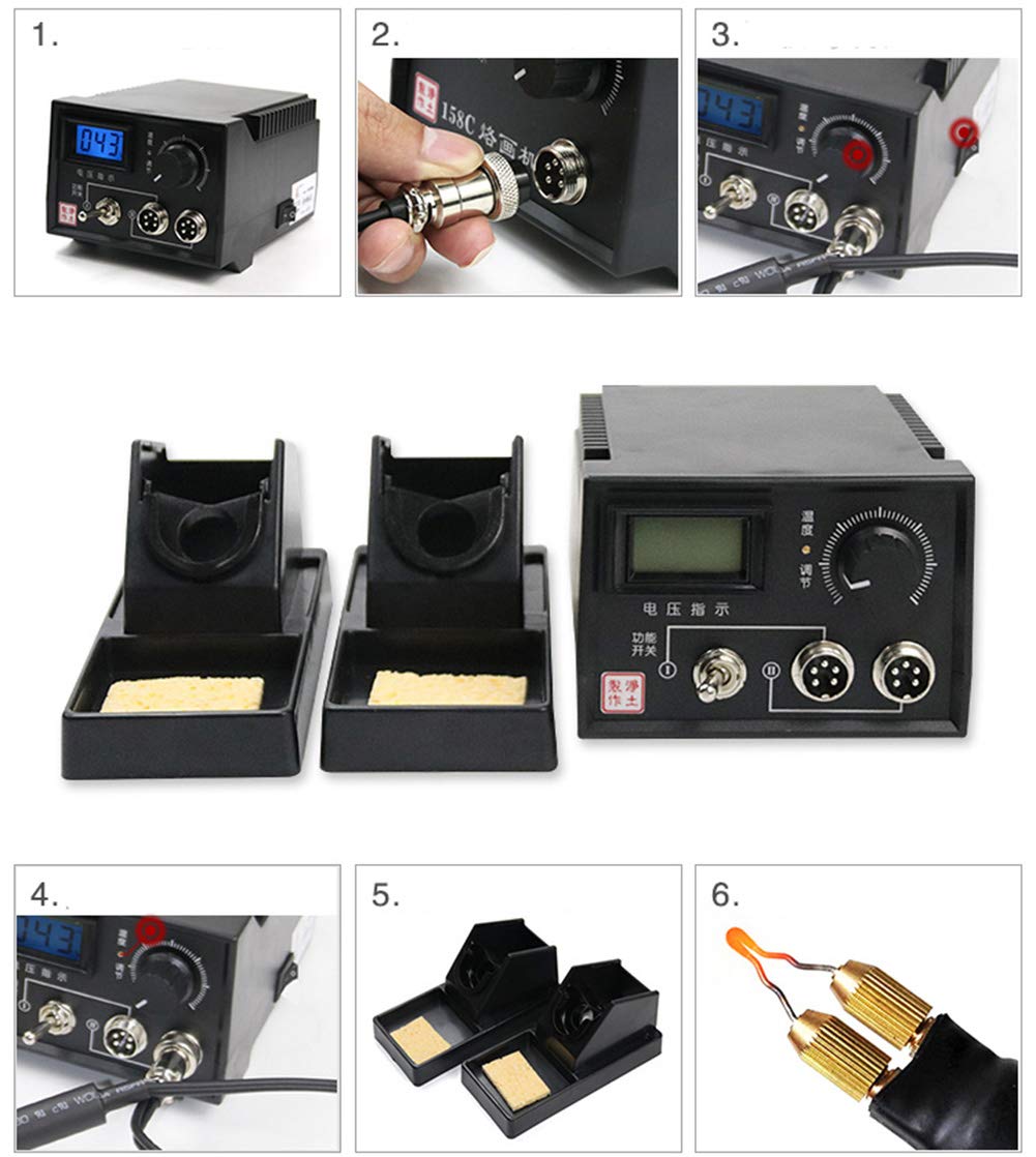 TOPCHANCES 110V 60W Professional Wood Burning Kit with Dual Pen & 20 Wire Tips - Pyrography Tool for Woodworking, Leather, Gourds - Perfect for Beginners & Adults (Dual Pointer Display) - Great for DIY Crafts, Home Decor & Personalized Gift Making