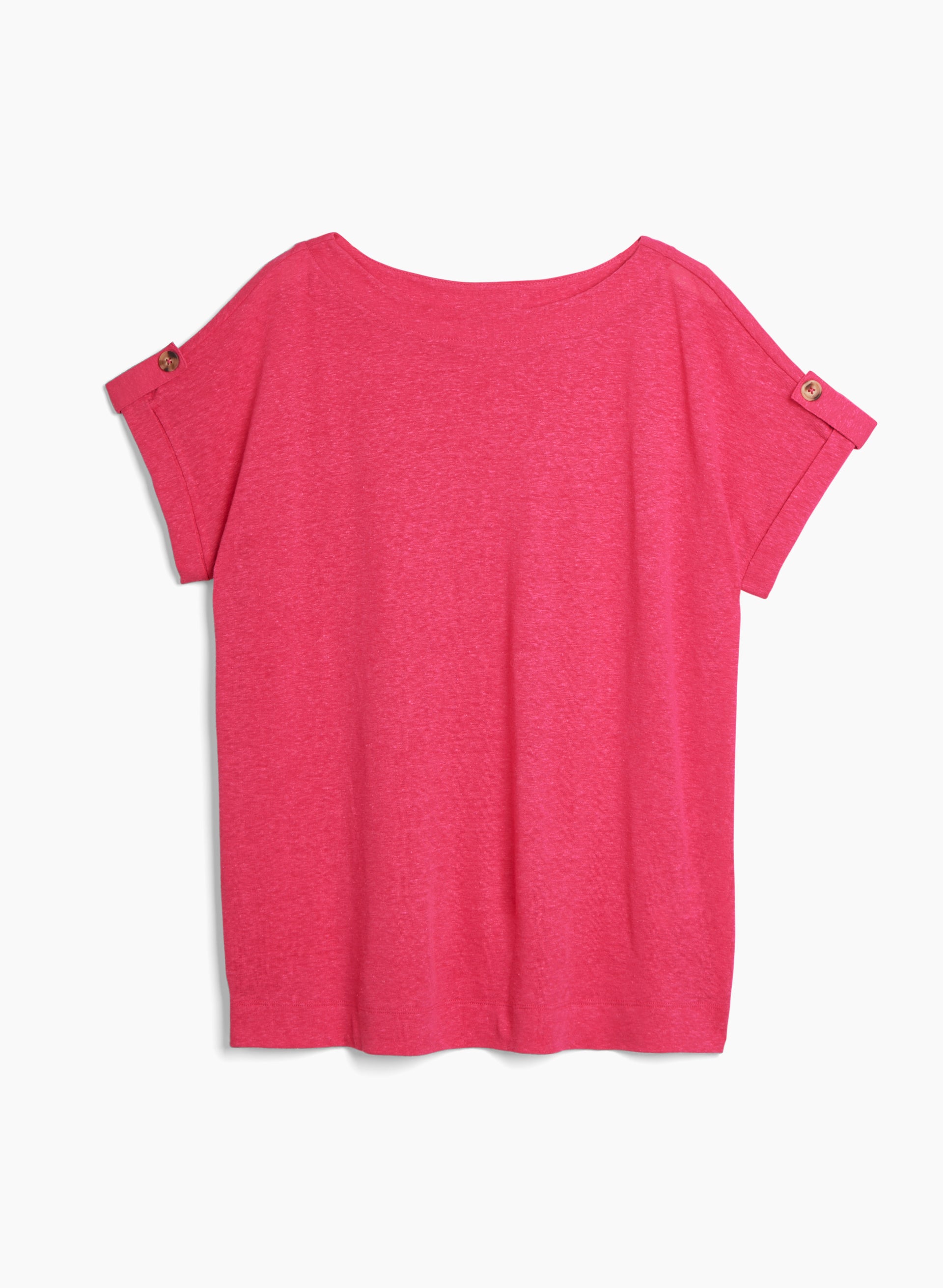 Boatneck Linen Blend Tee - Soft & Breathable Women's T-Shirt for Summer | Casual Wear, Layering, and Office Outfits
