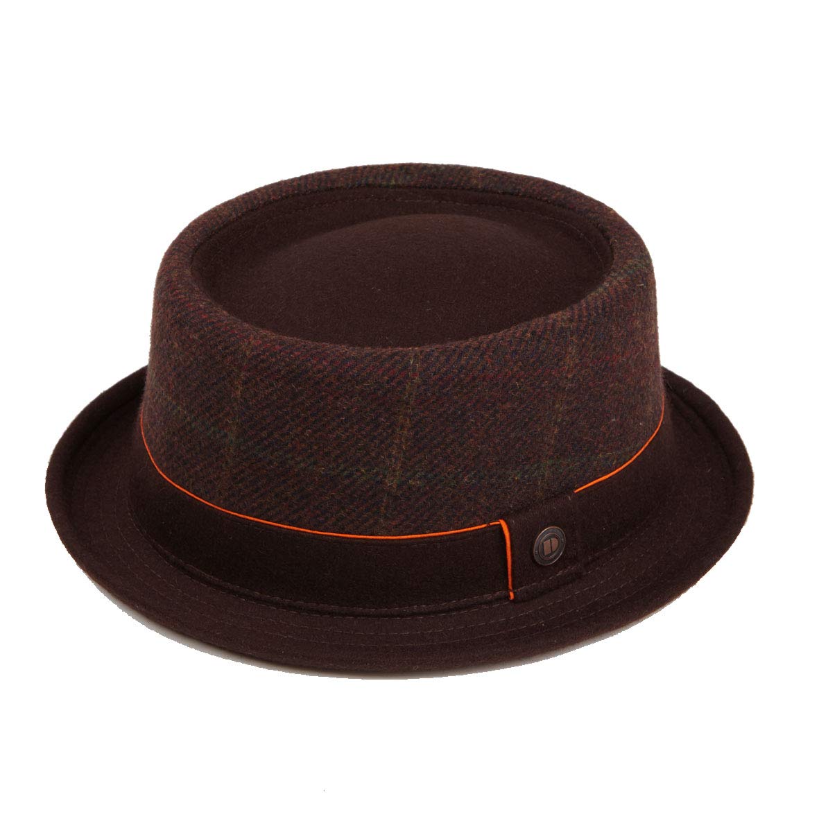Men's Wool Tweed Porkpie Hat - Winter Style for Outdoor & Casual Wear