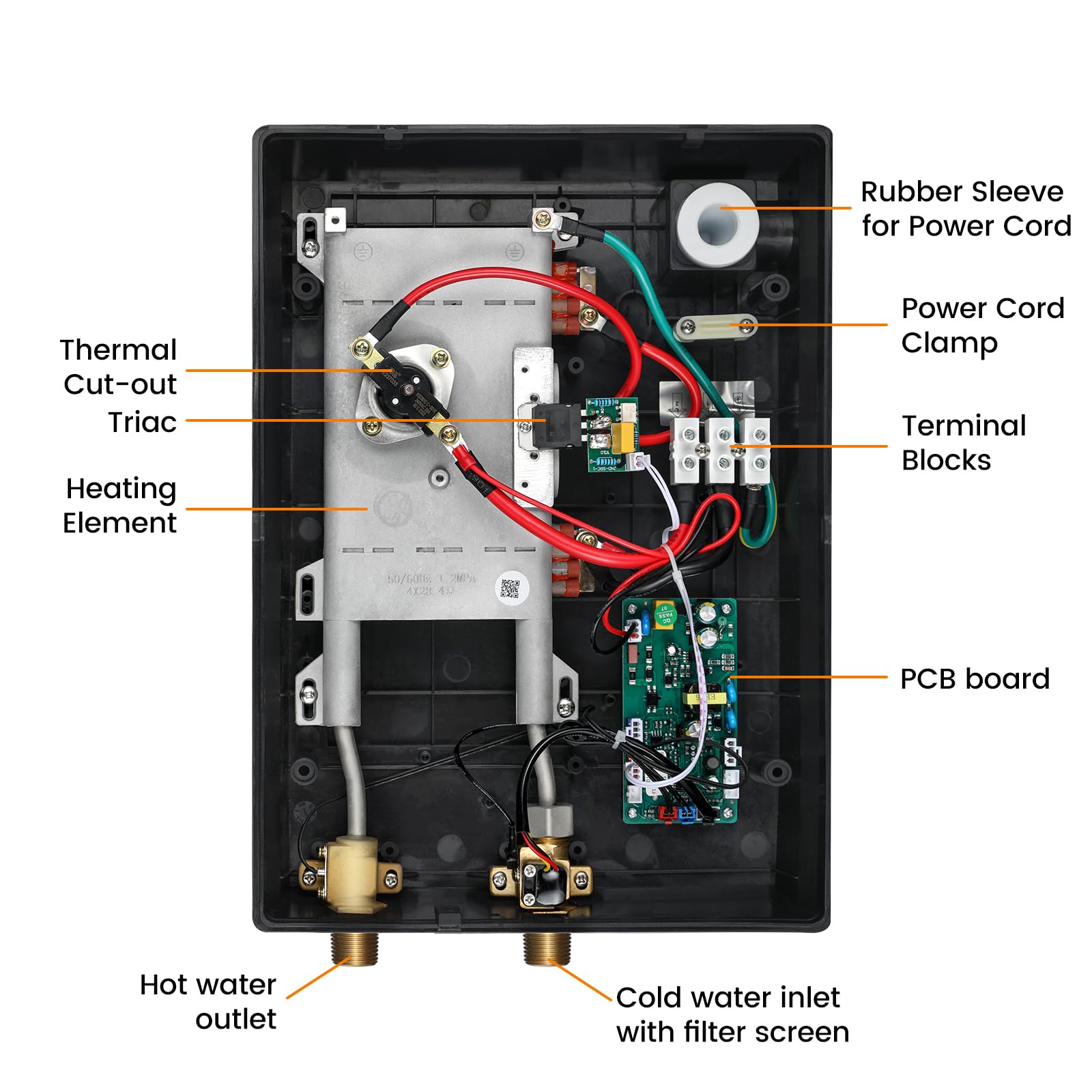 13kW 240V Electric Tankless Water Heater - Endless On-Demand Hot Water with LED Temperature Display | Self-Regulating & Space-Saving Design | Perfect for Bathroom Showers, Kitchen Sinks & Small Apartments | WINTEMP Brand