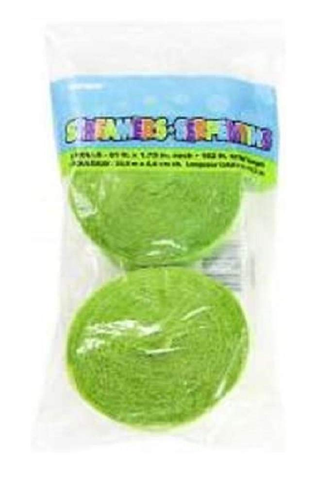 Lime Green Crepe Paper Streamers for Parties - 2 Pack (162 ft Total) | Perfect for Birthday Decorations, Baby Showers & Festive Events