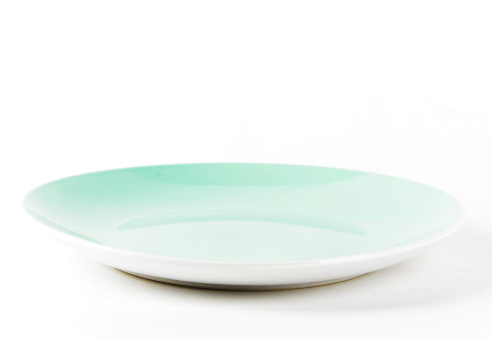 12-Piece Stoneware Coupe Dinnerware Set - White Exterior & Teal Interior | Elegant Tableware for Everyday Dining, Dinner Parties & Home Decor