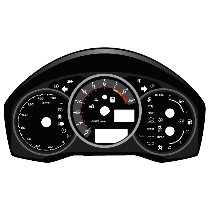 Illumaesthetic FR-S GT86 BRZ Gauge Faces for Scion FR-S Toyota GT86 Subaru BRZ (ZN6) - Non LCD - Upgrade Your Dashboard for Enhanced Driving Experience